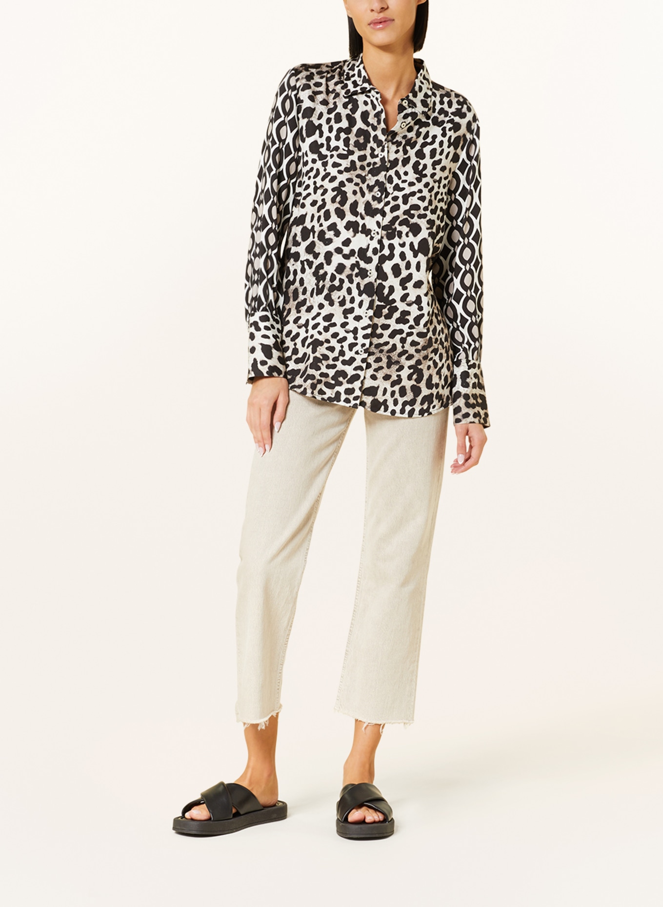 Emily VAN DEN BERGH Shirt blouse, Color: BLACK/ WHITE/ GRAY (Image 2)