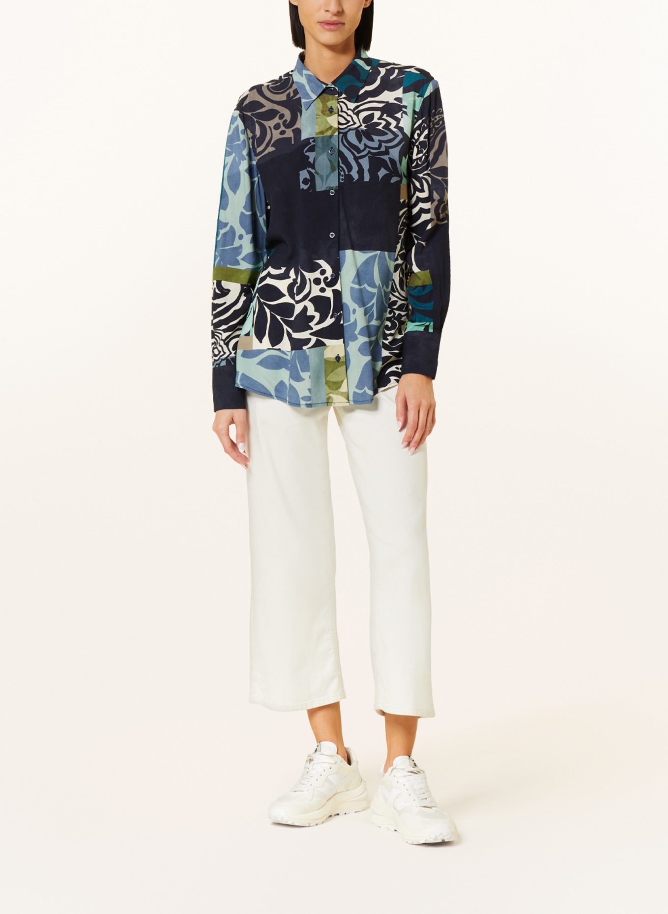 Emily VAN DEN BERGH Shirt blouse, Color: BLACK/ BLUE/ WHITE (Image 2)