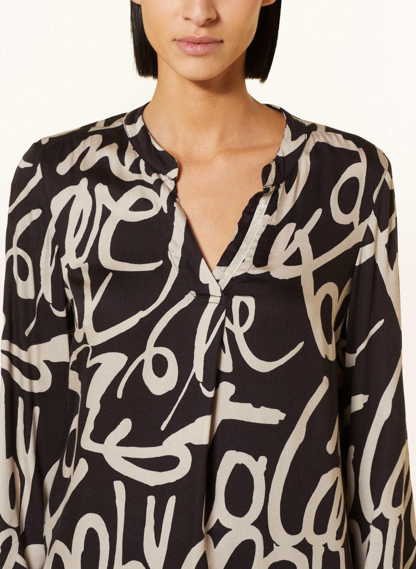 Emily VAN DEN BERGH Shirt blouse, Color: BLACK/ LIGHT GRAY (Image 4)