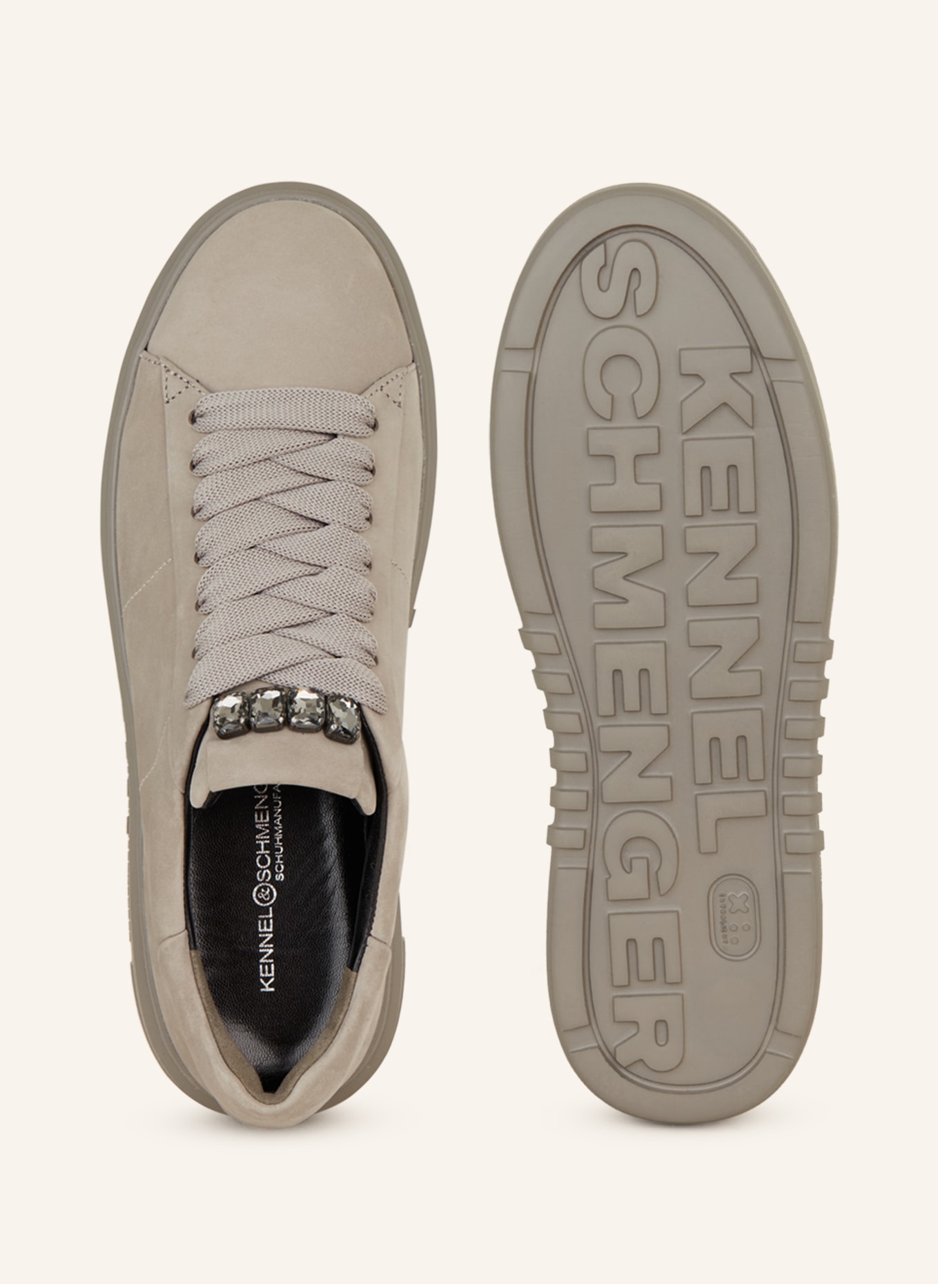 KENNEL & SCHMENGER Sneaker TURN mit Schmucksteinen, Farbe: GRAU (Bild 5)