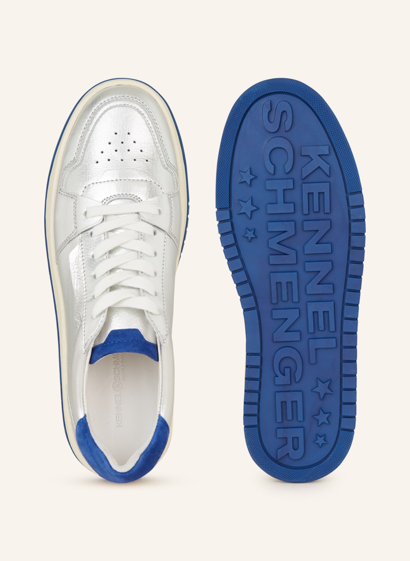 KENNEL & SCHMENGER Sneakersy DRIFT RETRO, Kolor: SREBRNY/ NIEBIESKI (Obrazek 5)