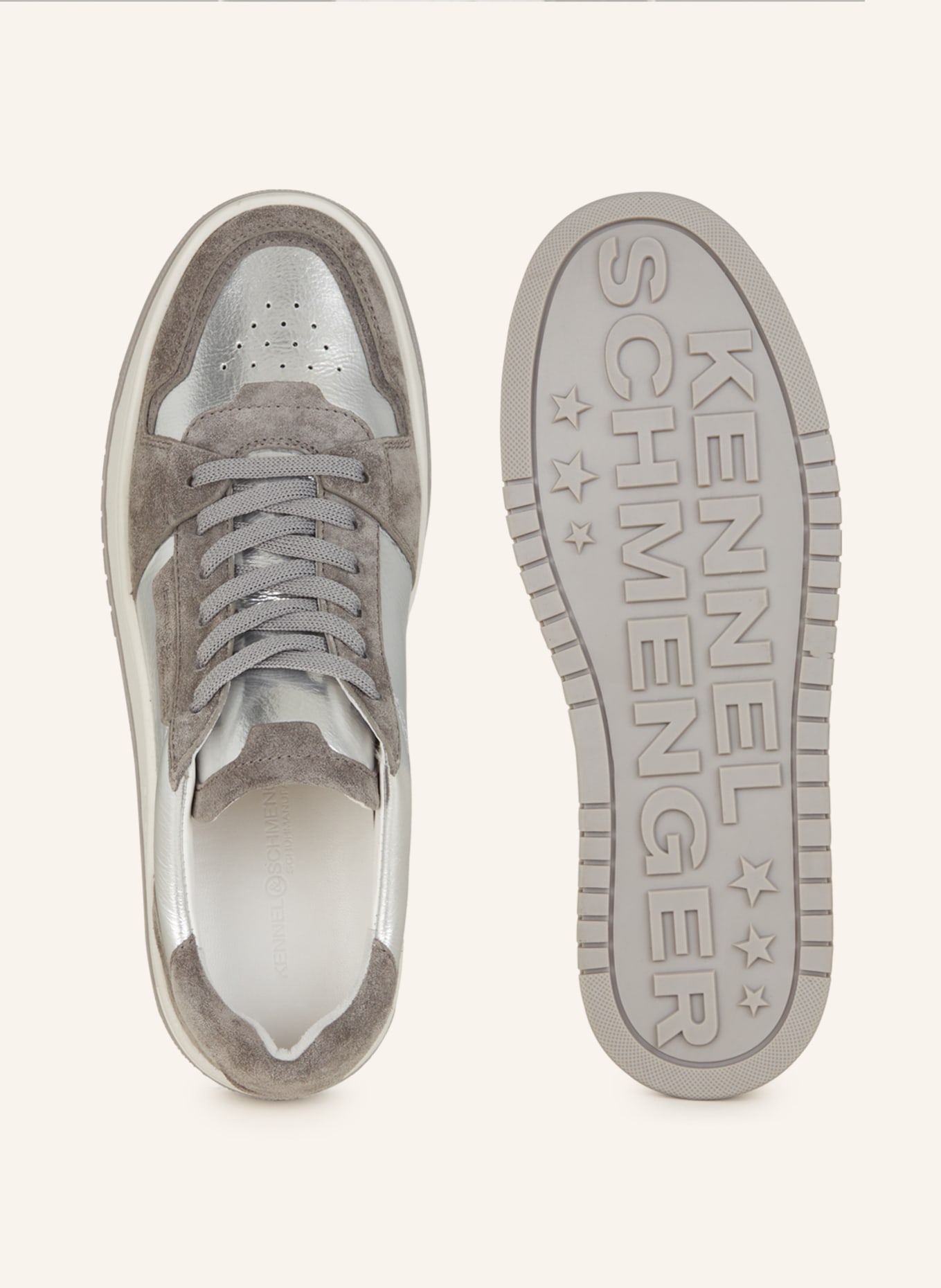 KENNEL & SCHMENGER Sneaker DRIFT, Farbe: SILBER/ TAUPE (Bild 5)