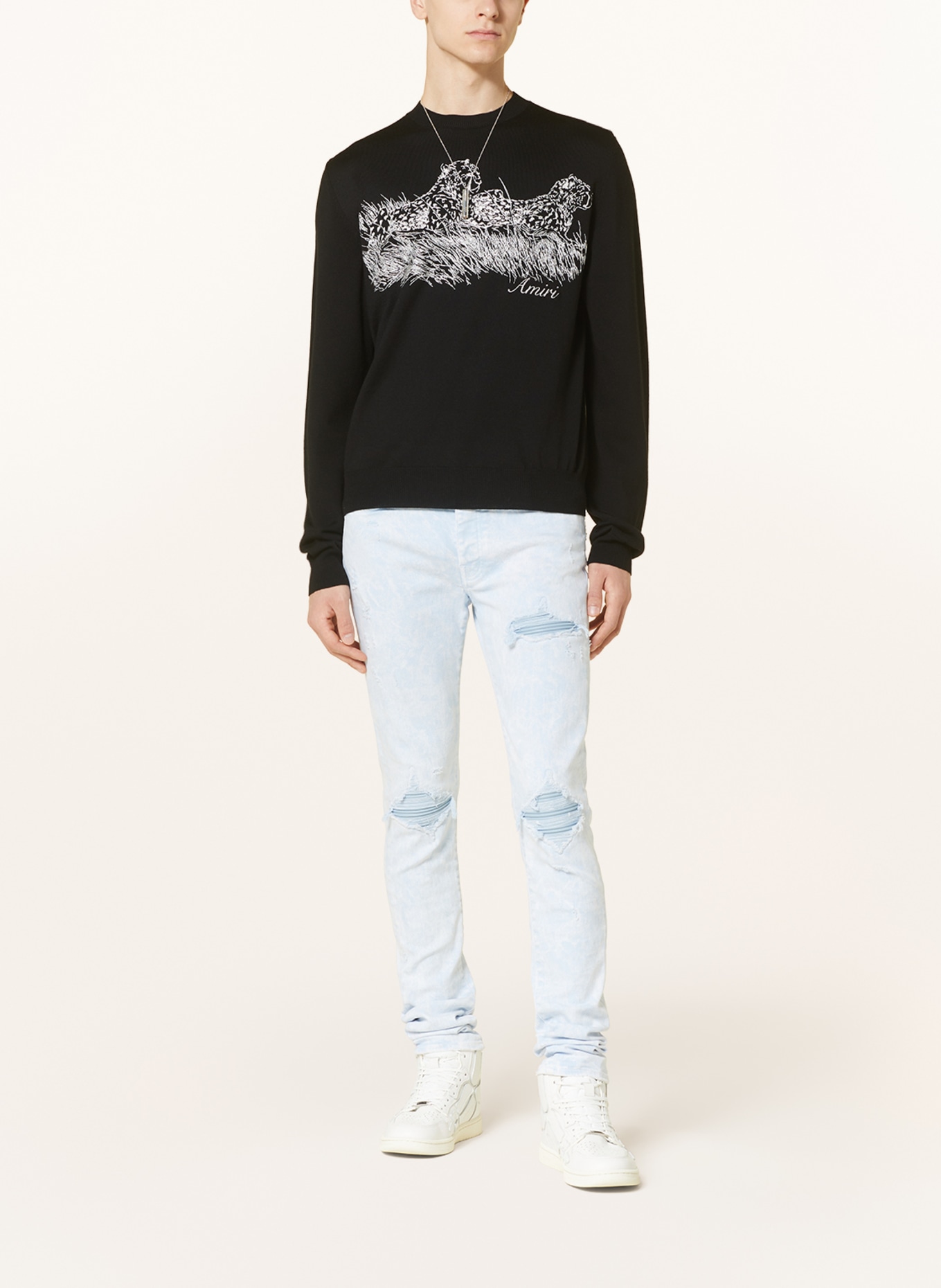 AMIRI Sweater, Color: BLACK/ WHITE (Image 2)