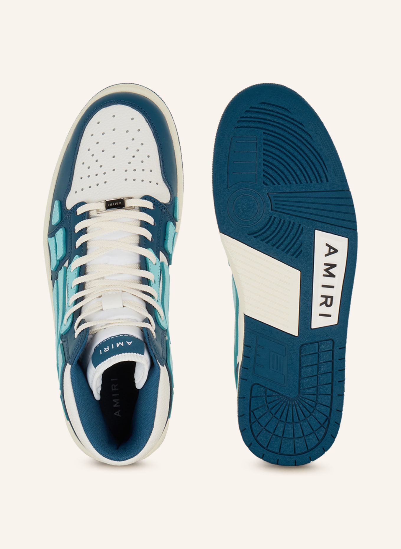 AMIRI High-top sneakers SKELETON, Color: WHITE/ TEAL/ TURQUOISE (Image 5)