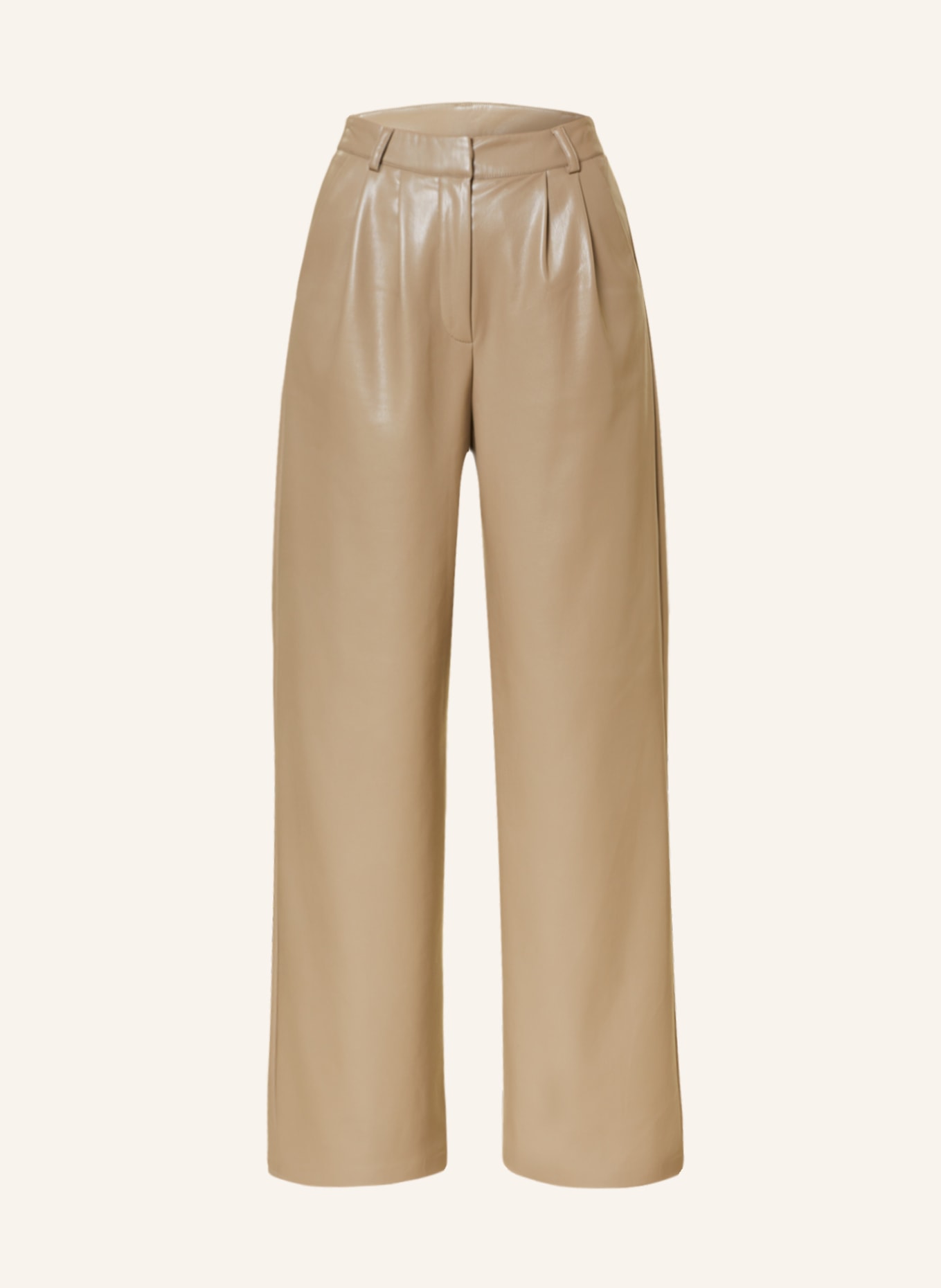 MRS & HUGS Pants in leather look, Color: TAUPE (Image 1)