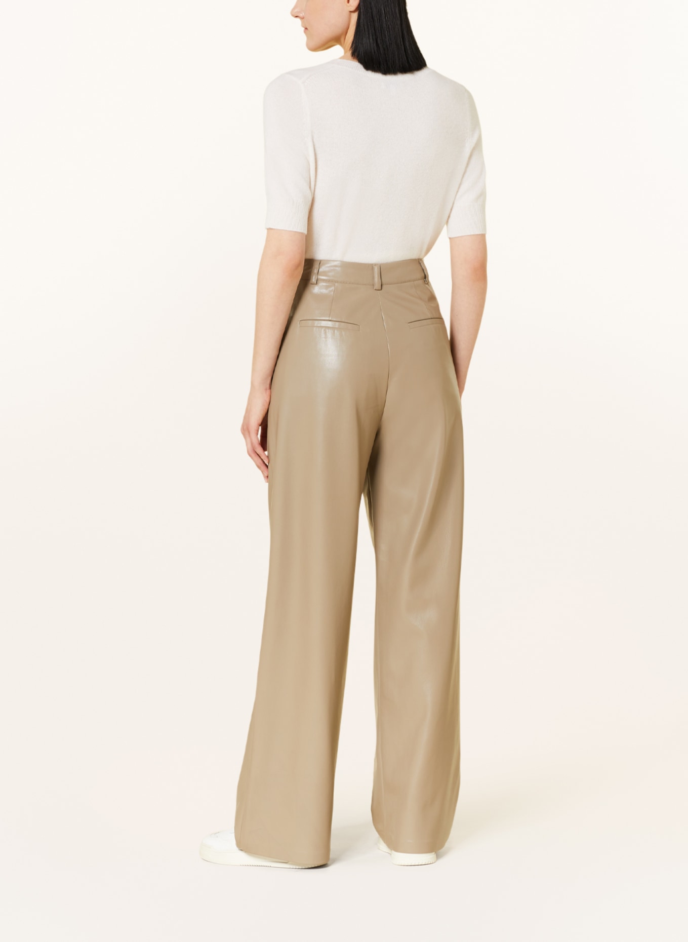 MRS & HUGS Pants in leather look, Color: TAUPE (Image 3)