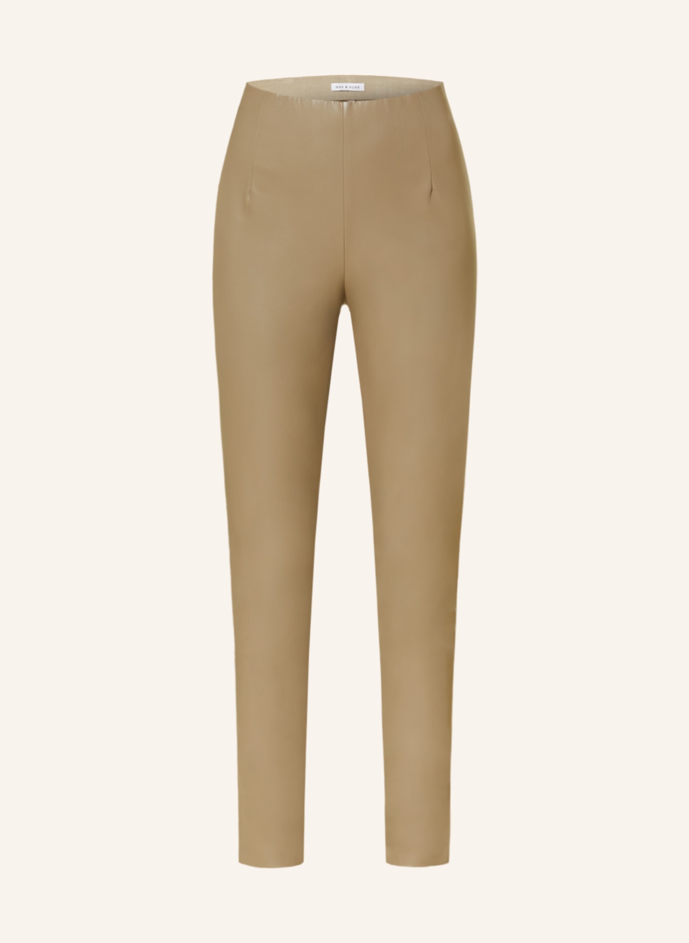MRS & HUGS Leggings in leather look, Color: TAUPE (Image 1)