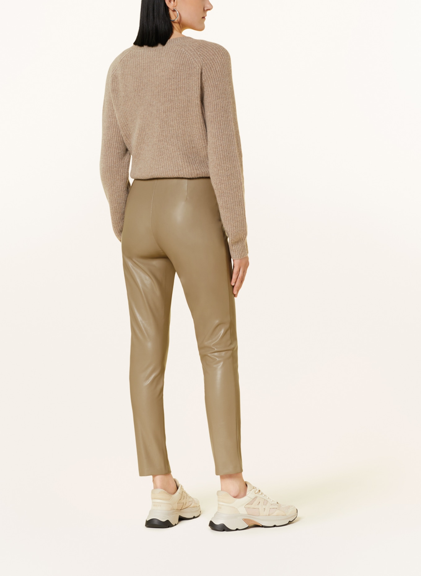 MRS & HUGS Leggings in leather look, Color: TAUPE (Image 3)