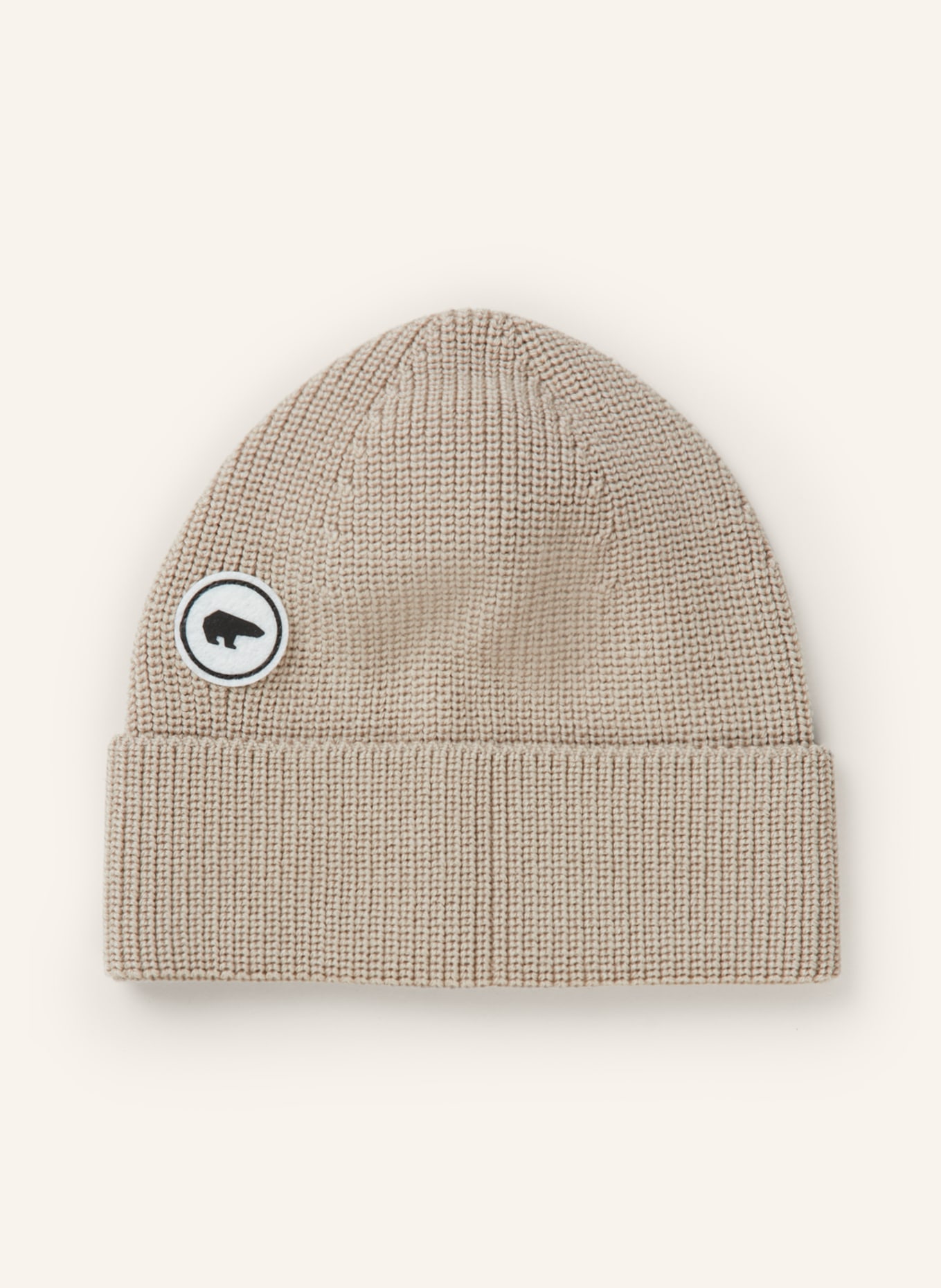 Eisbär Mütze MINO aus Merinowolle, Farbe: BEIGE (Bild 1)