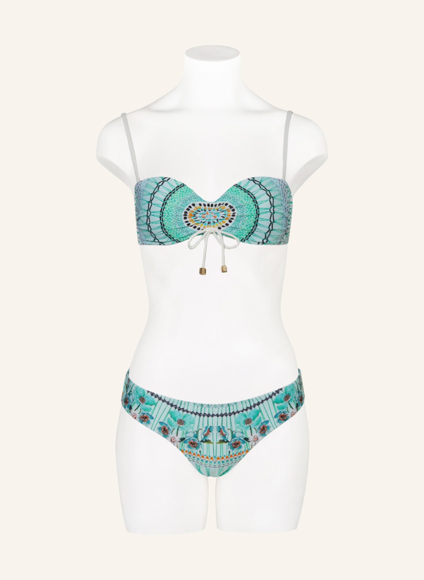 heidi klein Underwired bikini top AQUA DREAM CATCHER, Color: LIGHT GREEN/ BLACK/ LIGHT BLUE (Image 2)