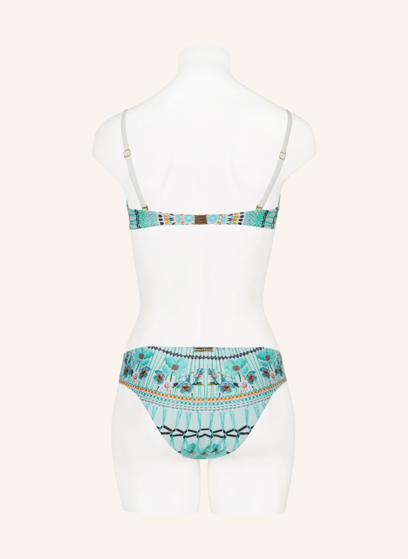 heidi klein Underwired bikini top AQUA DREAM CATCHER, Color: LIGHT GREEN/ BLACK/ LIGHT BLUE (Image 3)