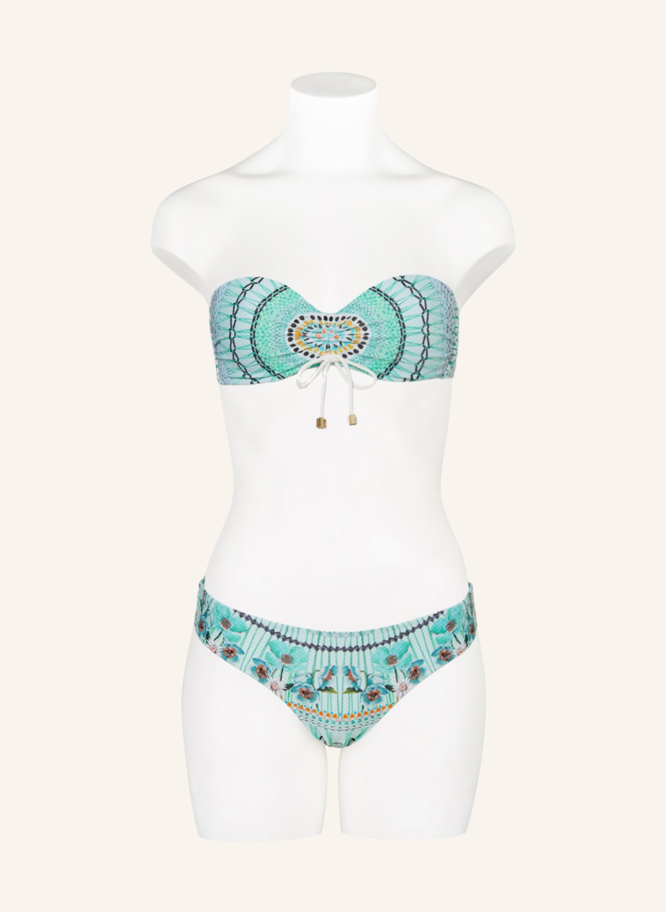 heidi klein Underwired bikini top AQUA DREAM CATCHER, Color: LIGHT GREEN/ BLACK/ LIGHT BLUE (Image 4)