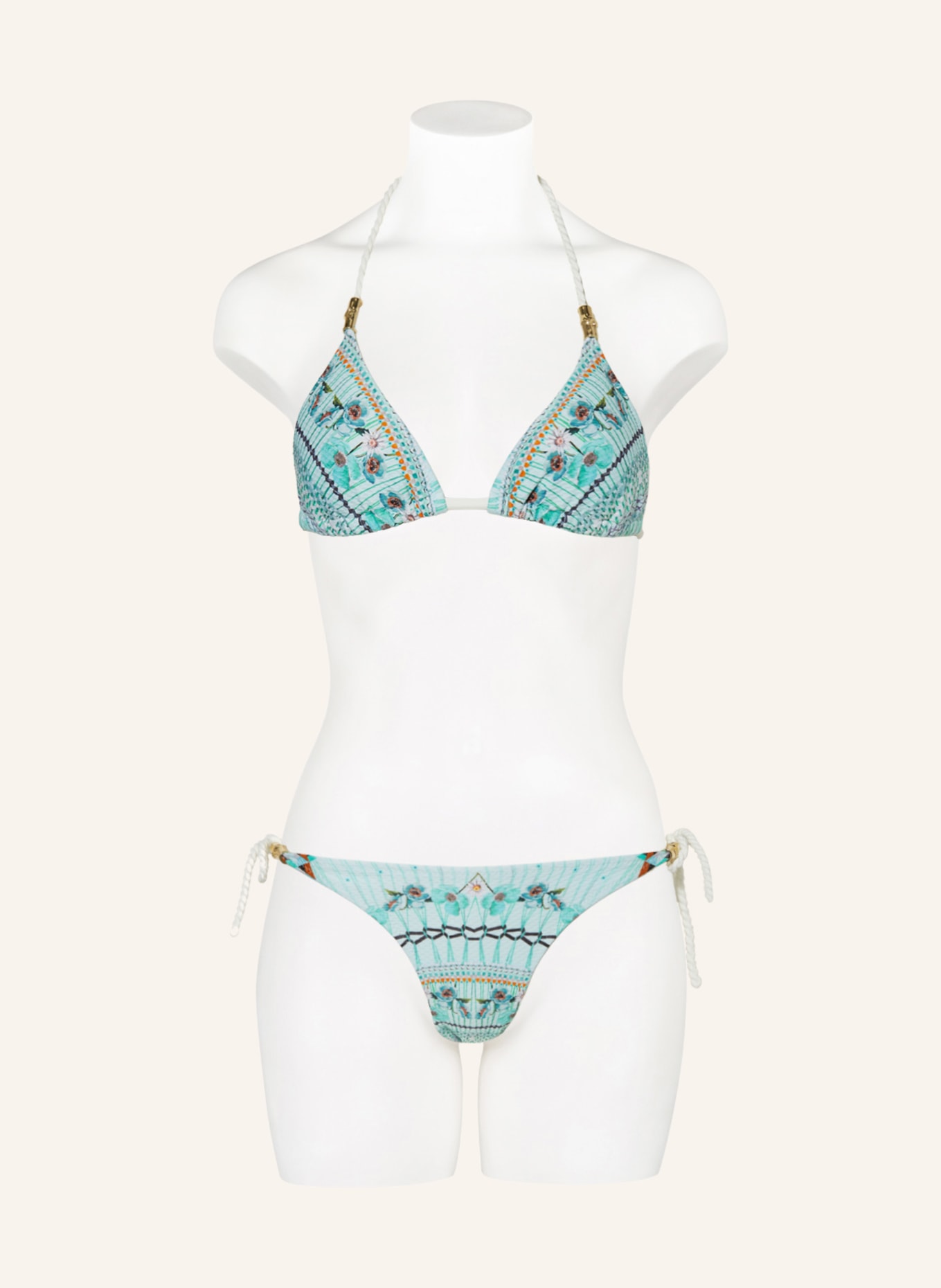 heidi klein Triangle bikini bottoms AQUA DREAM CATCHER, Color: LIGHT GREEN/ MINT (Image 2)