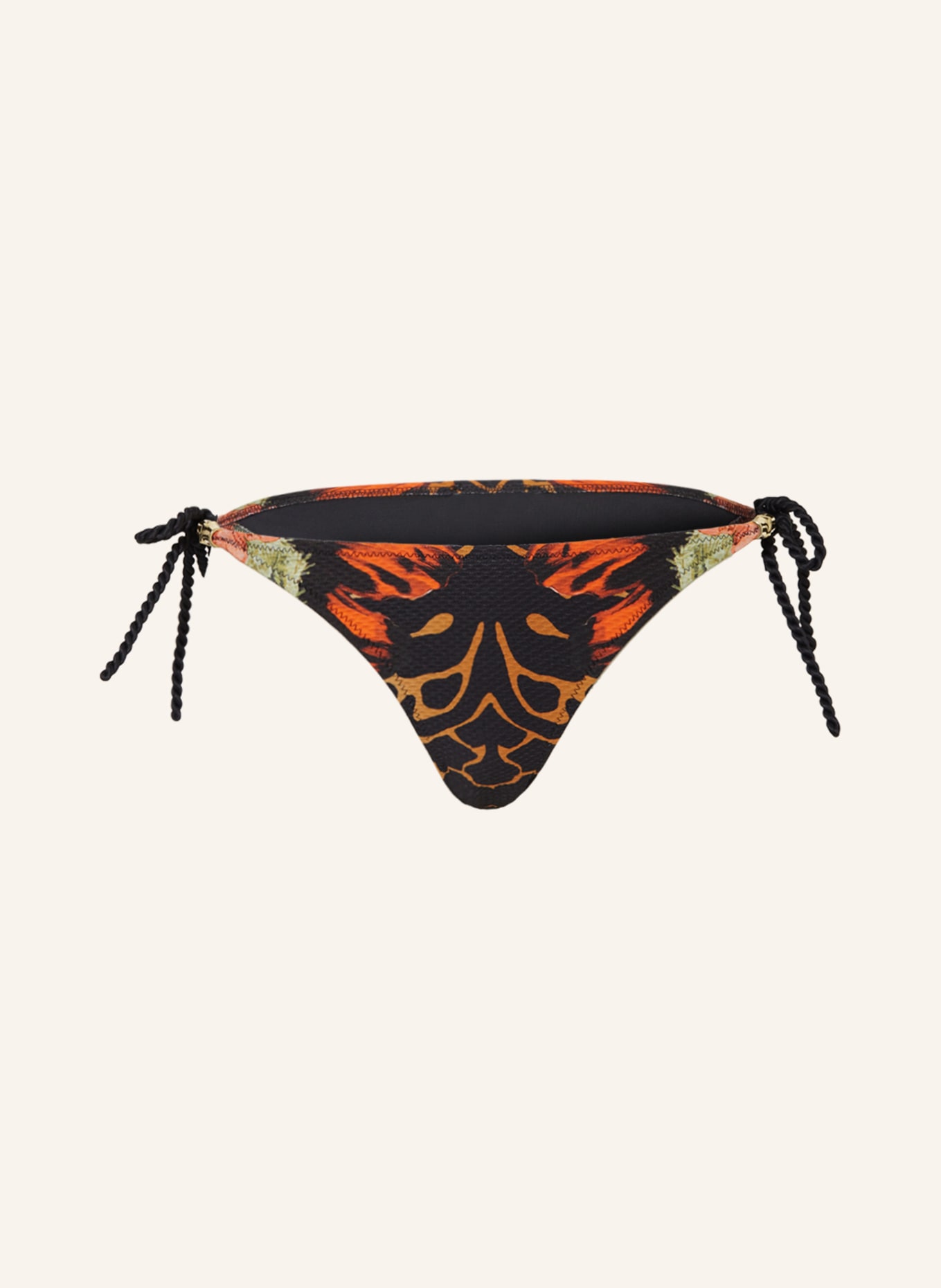 heidi klein Triangle bikini bottoms LEOPARD, Color: BLACK/ LIGHT BROWN/ ORANGE (Image 1)