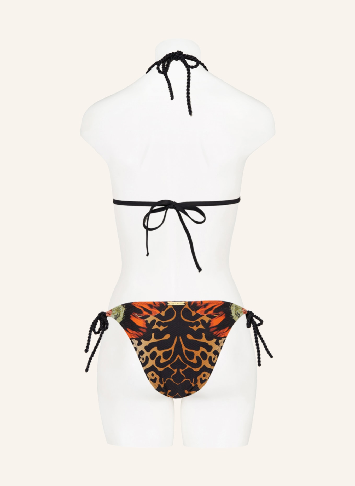 heidi klein Triangle bikini bottoms LEOPARD, Color: BLACK/ LIGHT BROWN/ ORANGE (Image 3)