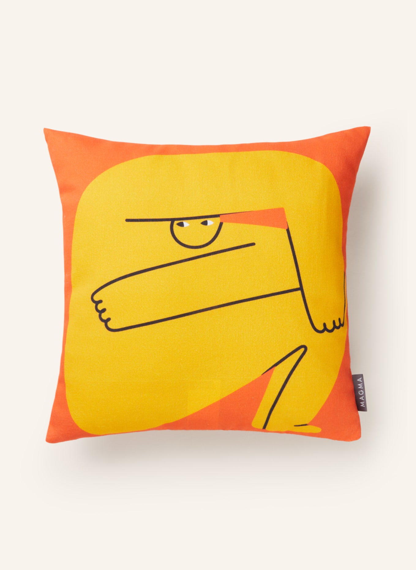 MAGMA Decorative cushion cover ARTY FRIENDS, Color: YELLOW/ ORANGE (Image 1)