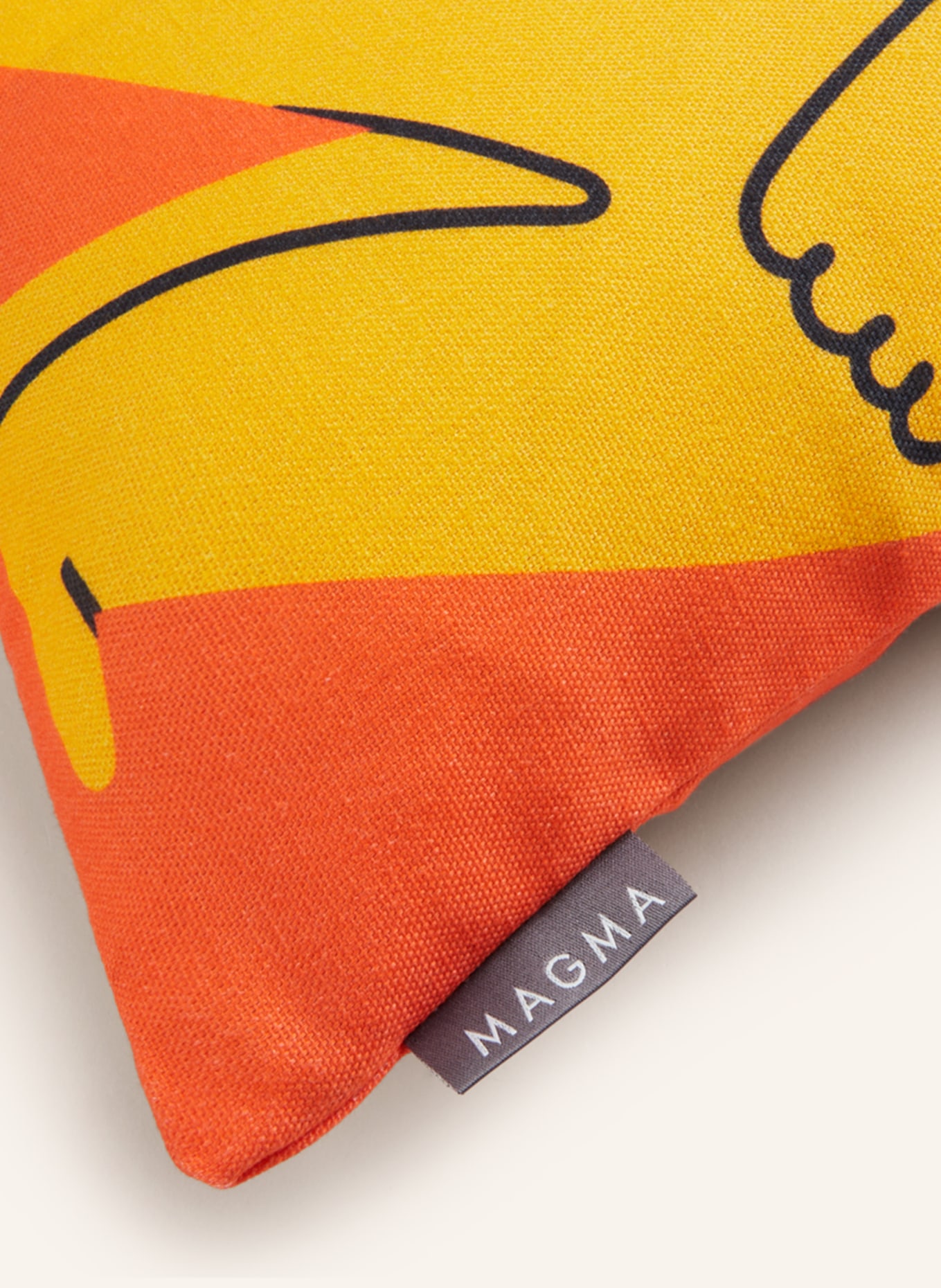 MAGMA Decorative cushion cover ARTY FRIENDS, Color: YELLOW/ ORANGE (Image 3)