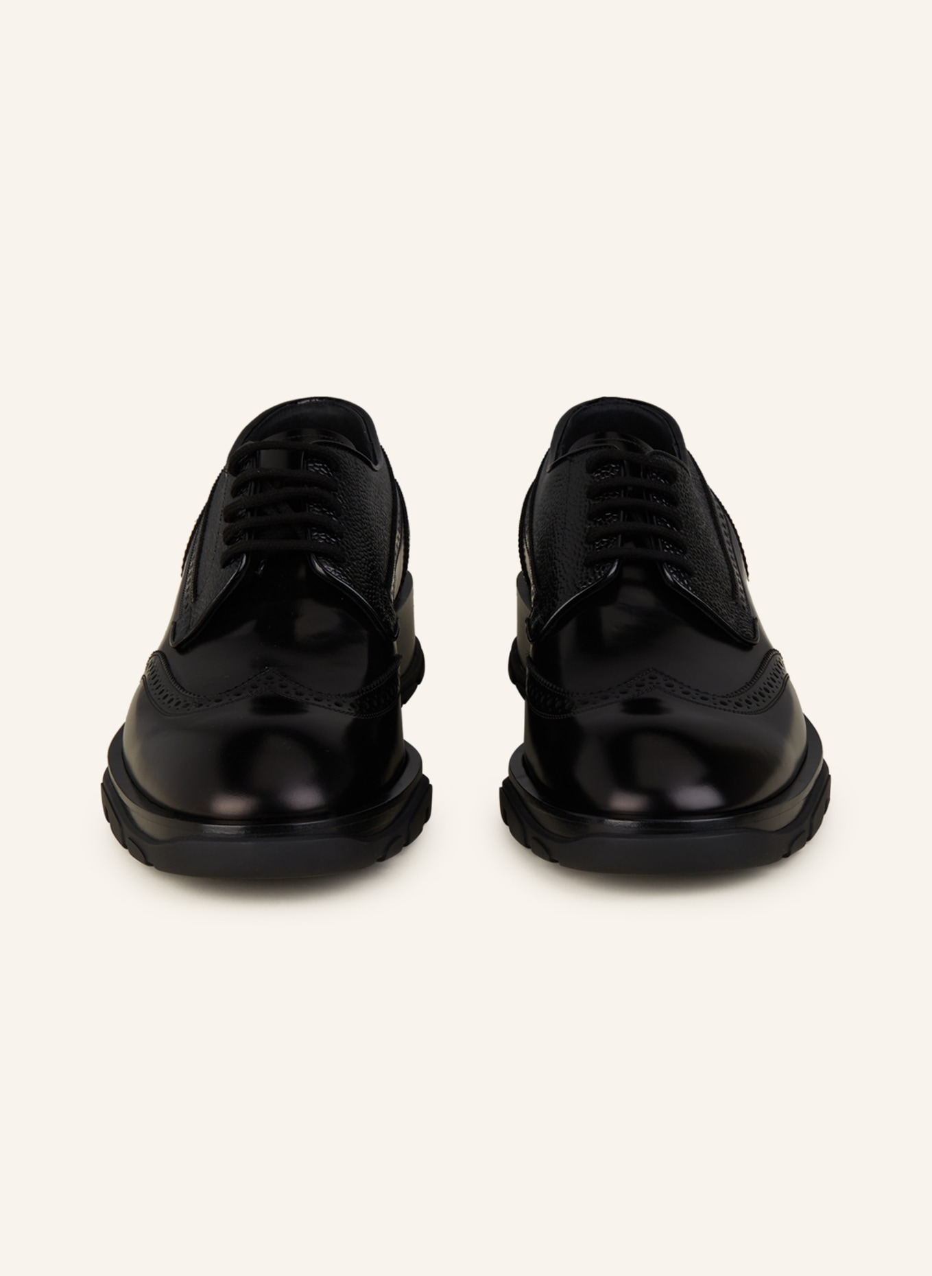 Alexander McQUEEN Patent lace-up shoes, Color: BLACK (Image 3)