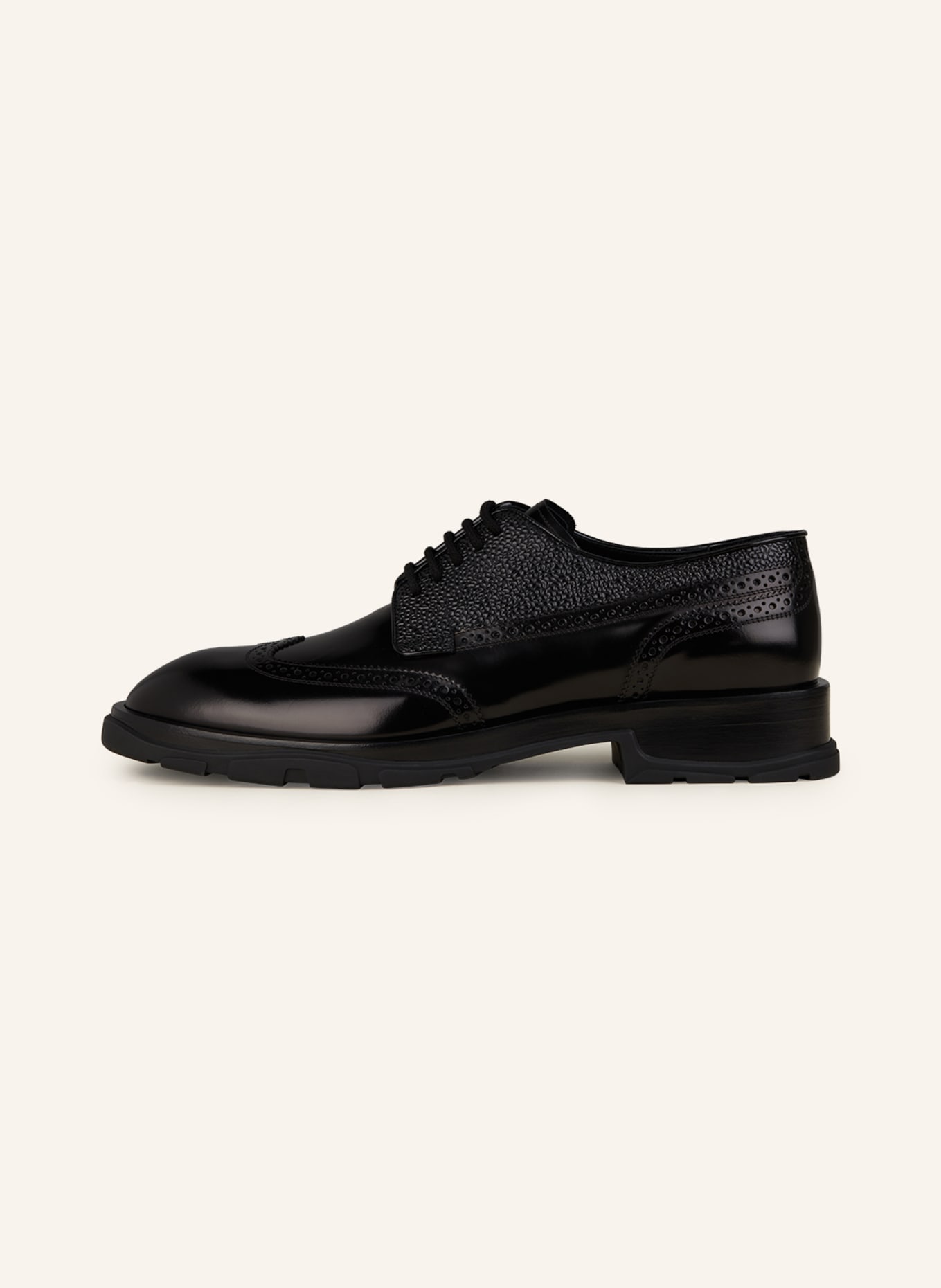 Alexander McQUEEN Patent lace-up shoes, Color: BLACK (Image 4)