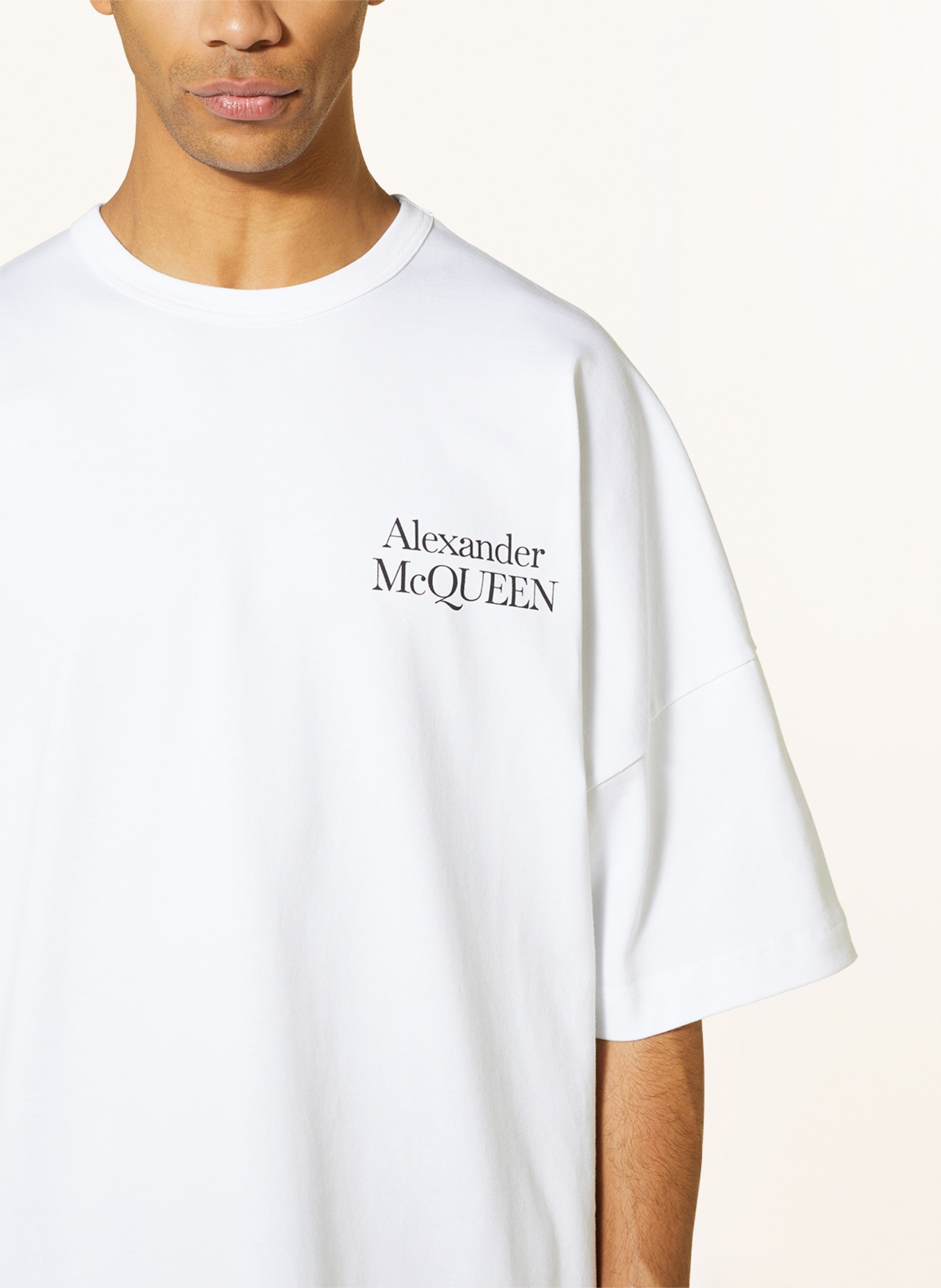 Alexander McQUEEN Koszulka oversize, Kolor: BIAŁY/ CZARNY (Obrazek 4)