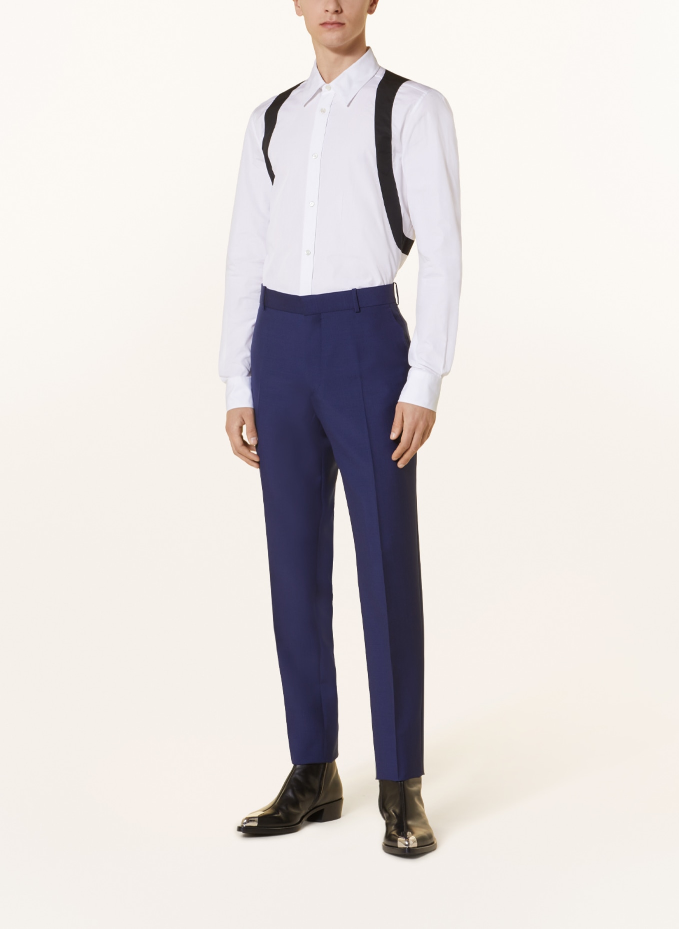 Alexander McQUEEN Oblekové kalhoty Extra Slim Fit, Barva: MODRÁ (Obrázek 3)