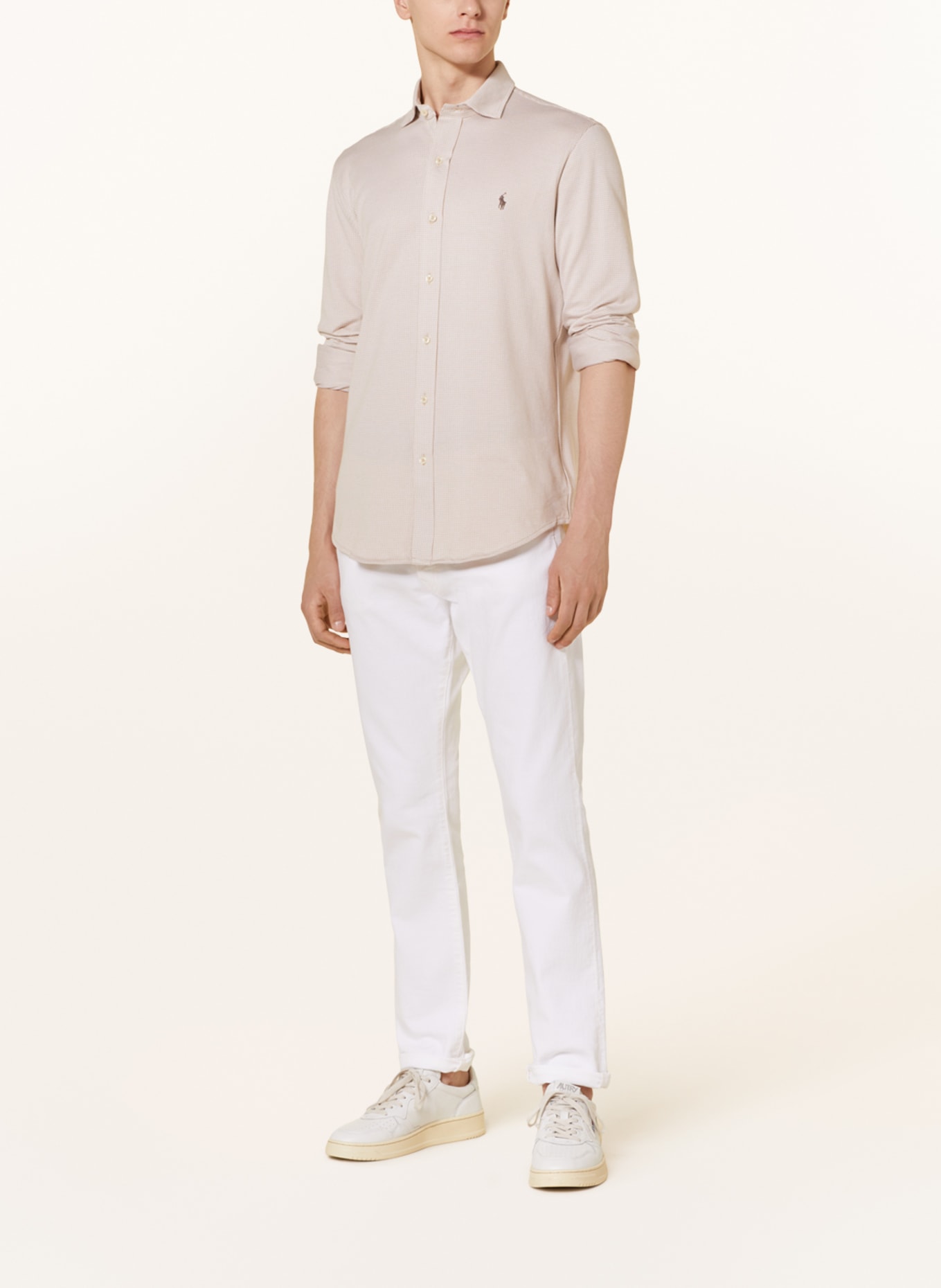 POLO RALPH LAUREN Jersey shirt regular fit, Color: CREAM/ WHITE (Image 2)