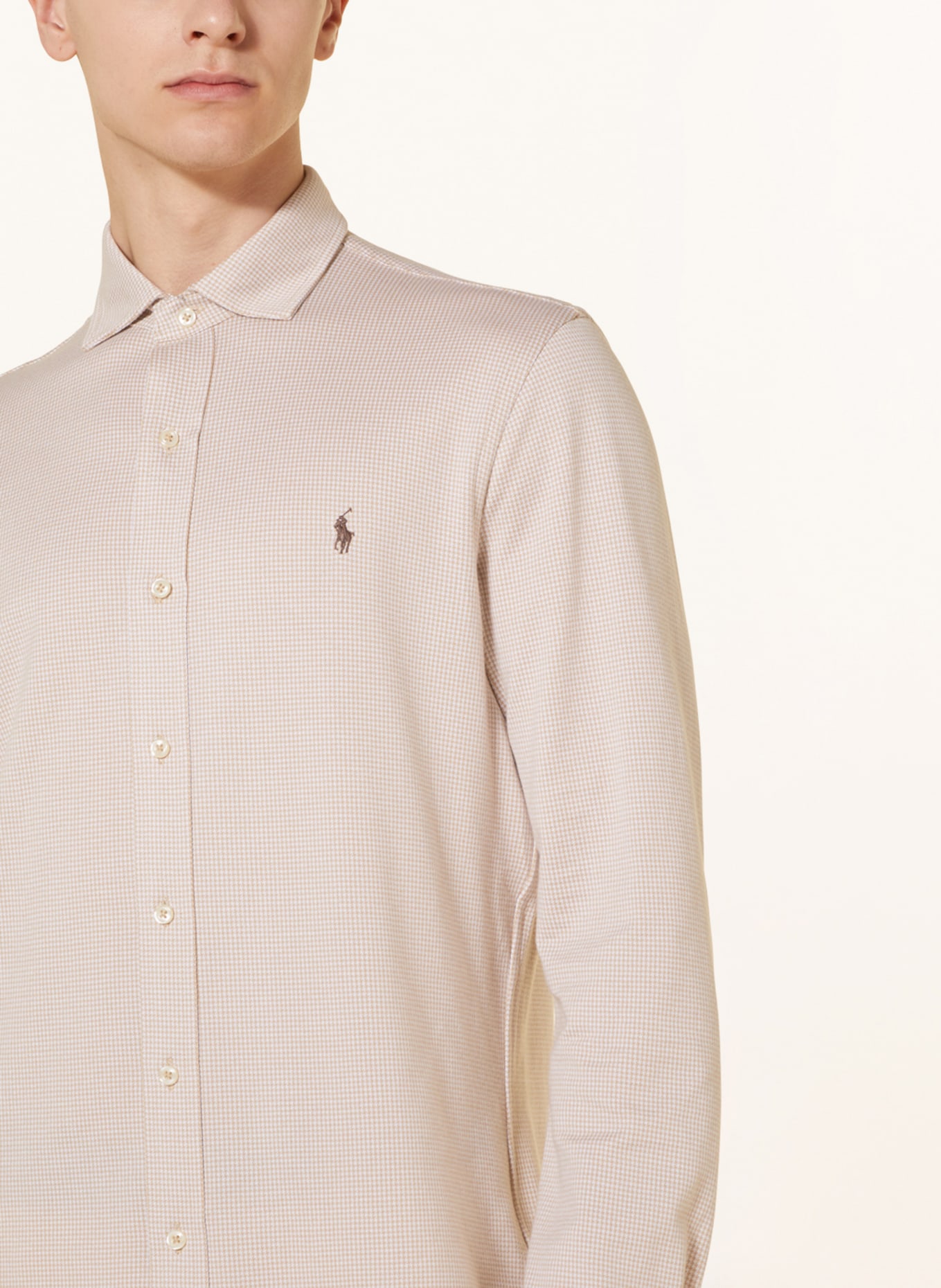 POLO RALPH LAUREN Jersey shirt regular fit, Color: CREAM/ WHITE (Image 4)
