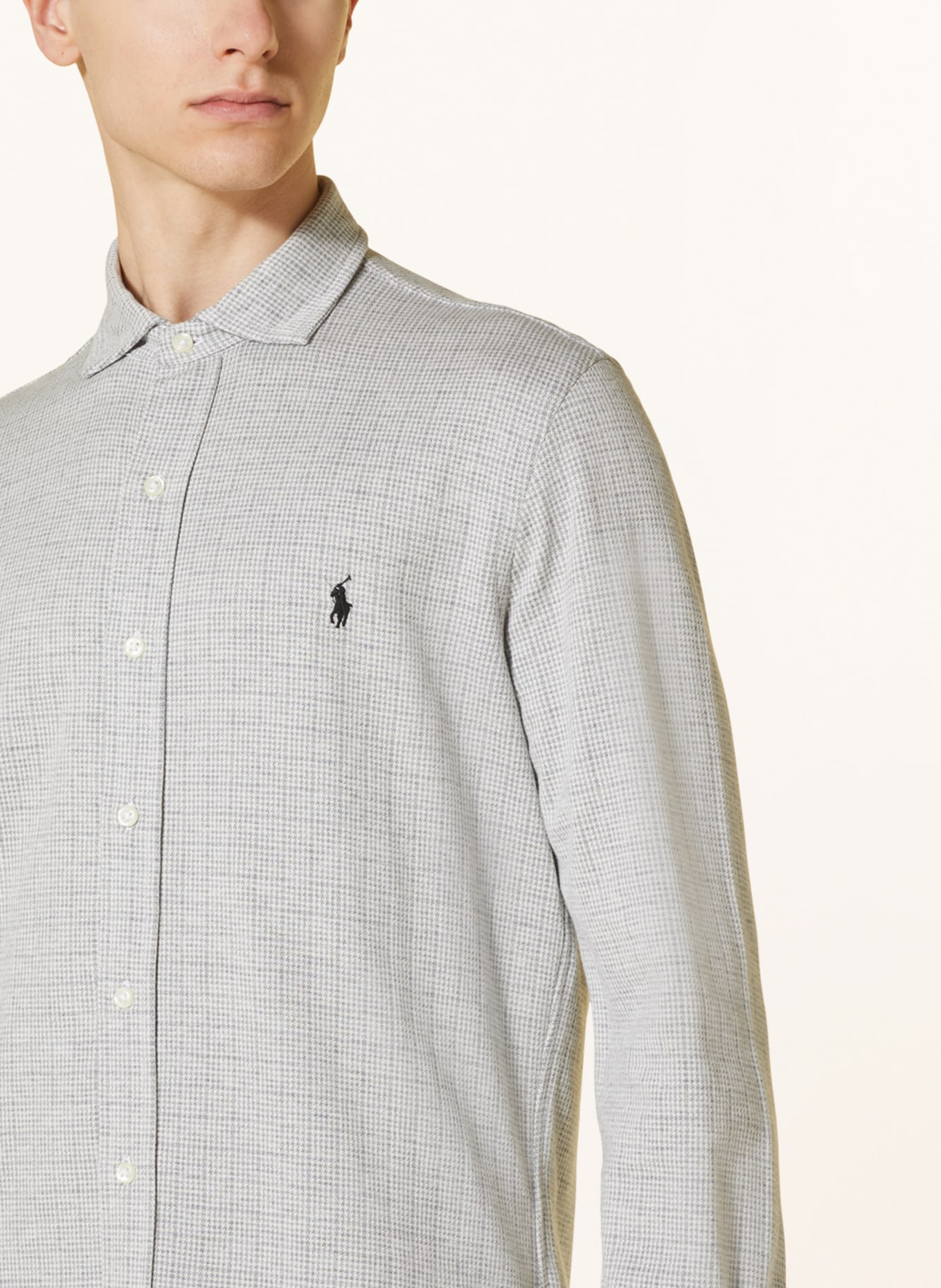 POLO RALPH LAUREN Flannel shirt regular fit, Color: WHITE/ LIGHT GRAY (Image 4)