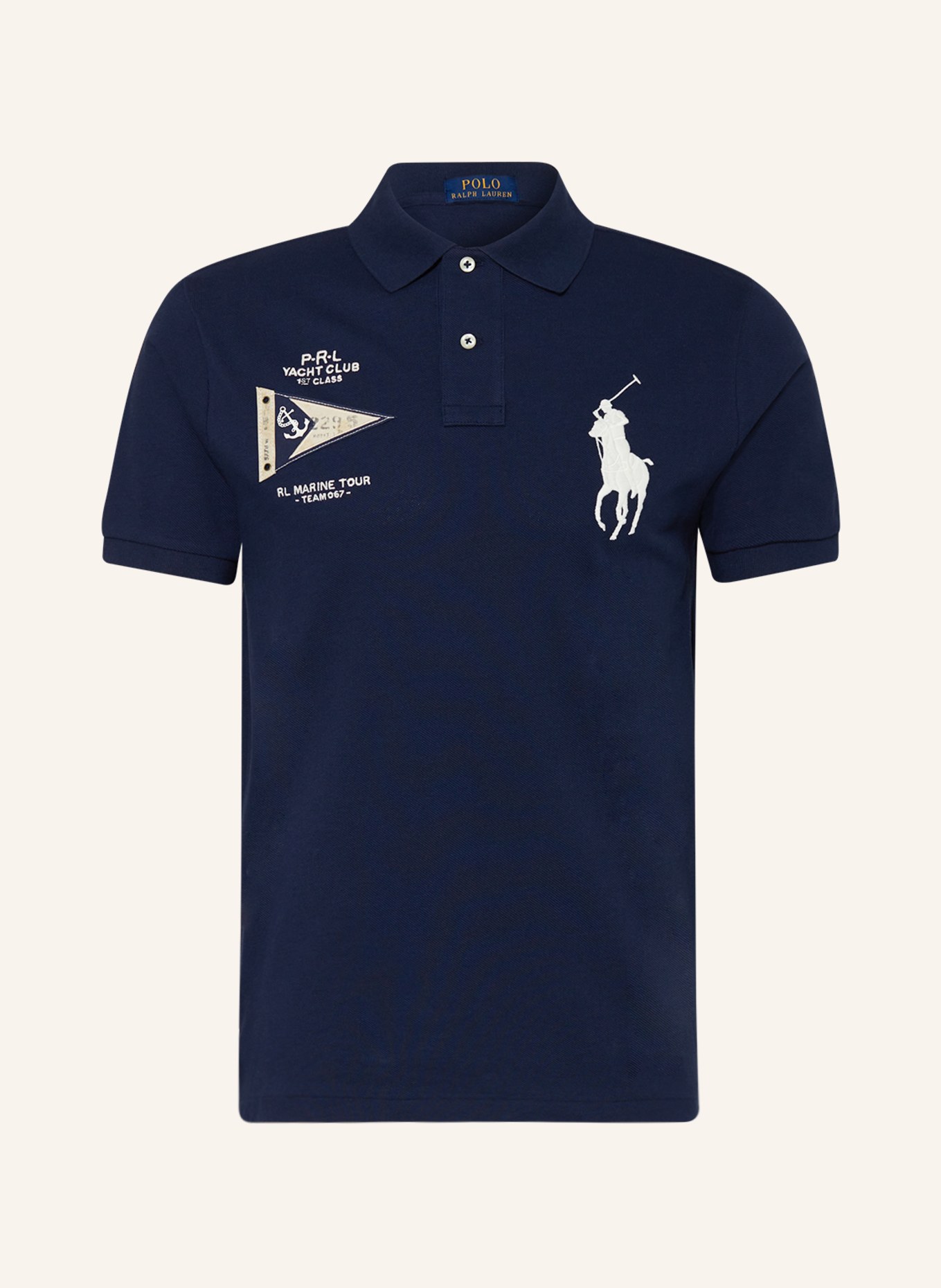 POLO RALPH LAUREN Piqué polo shirt, Color: DARK BLUE (Image 1)