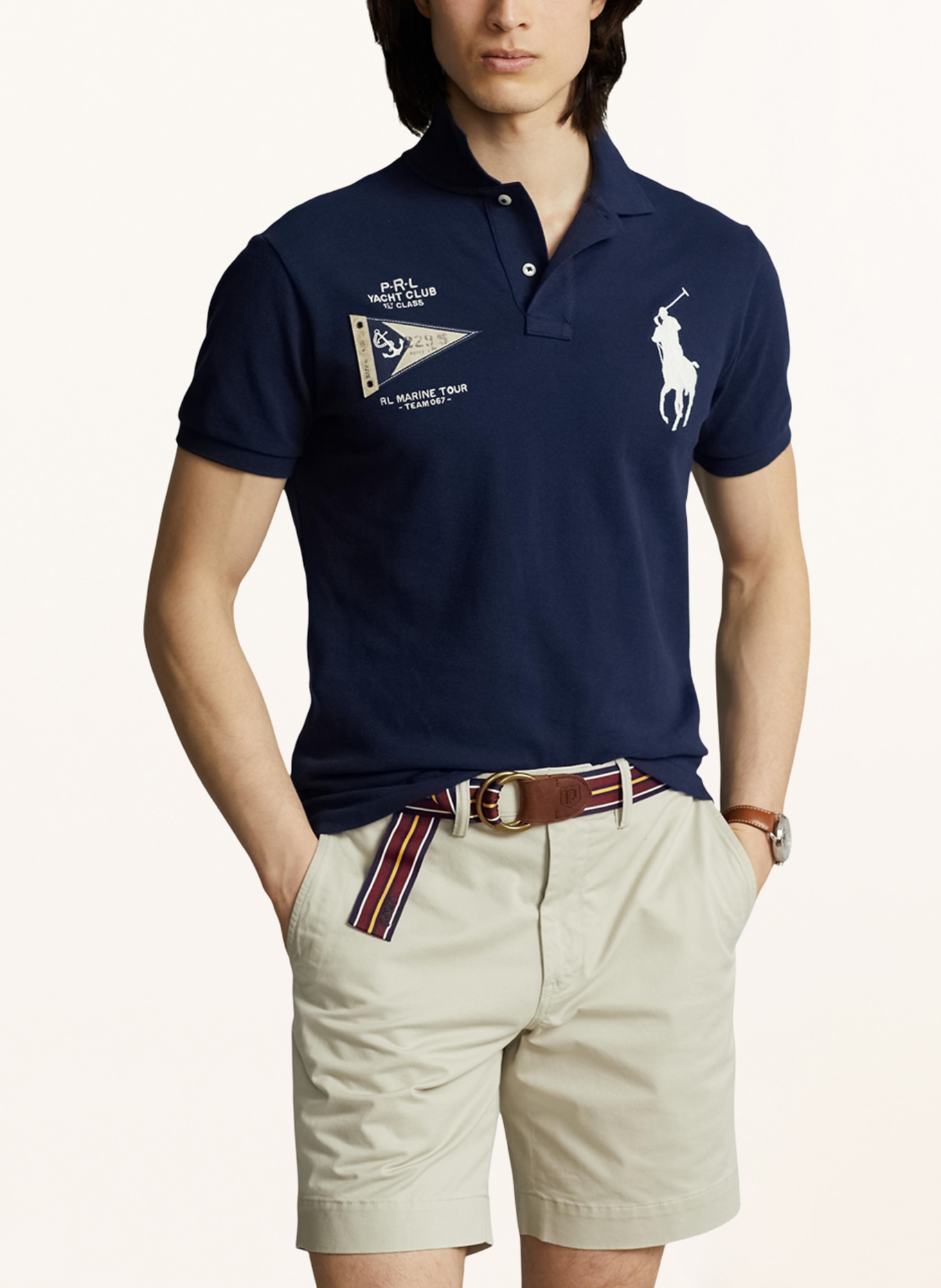 POLO RALPH LAUREN Piqué polo shirt, Color: DARK BLUE (Image 4)