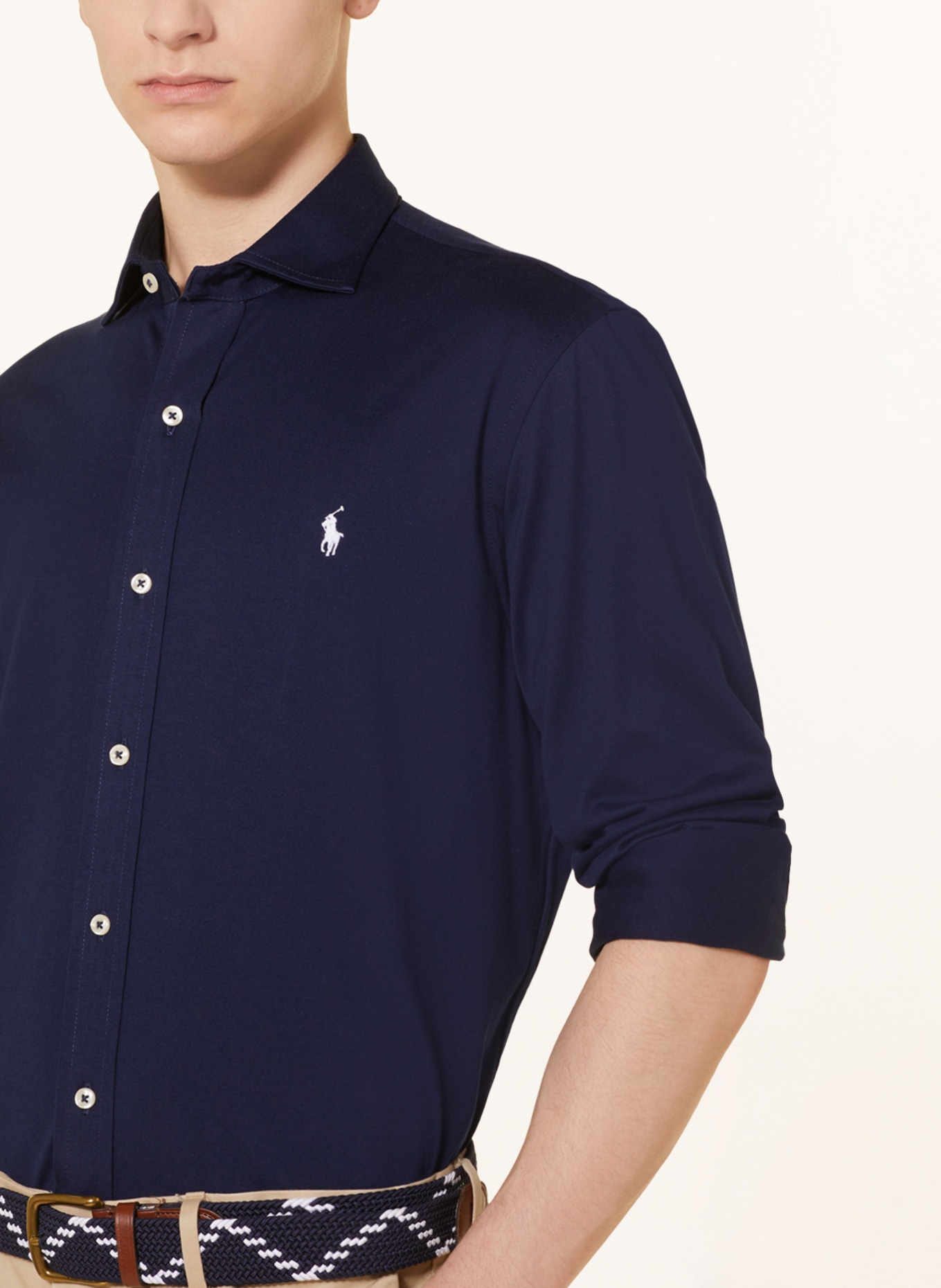 POLO RALPH LAUREN Jersey shirt regular fit, Color: DARK BLUE (Image 4)