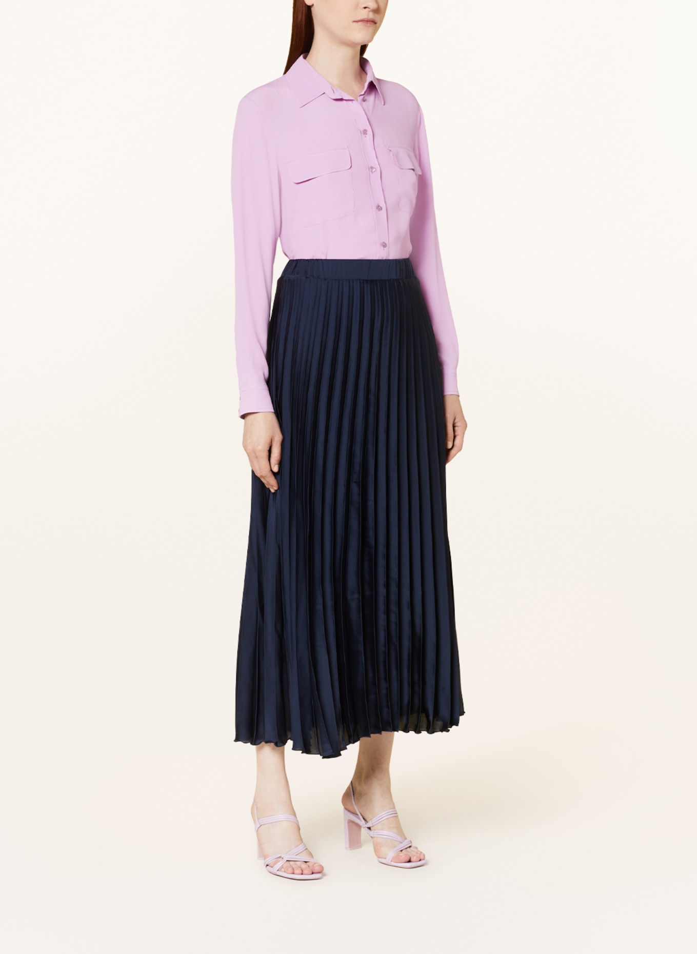 monari Pleated skirt, Color: BLUE (Image 2)