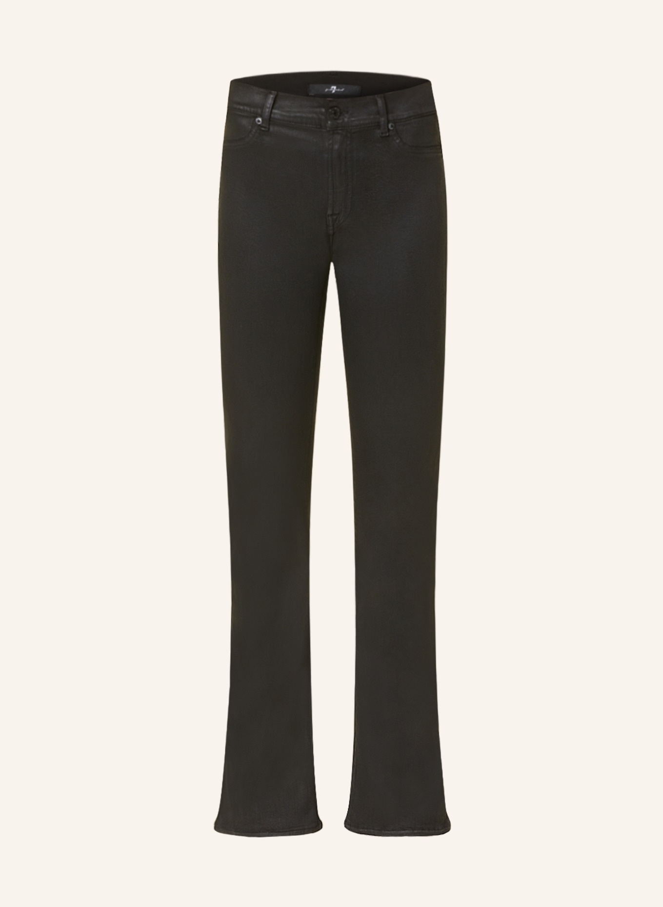 7 for all mankind Coated jeans, Color: BLACK (Image 1)