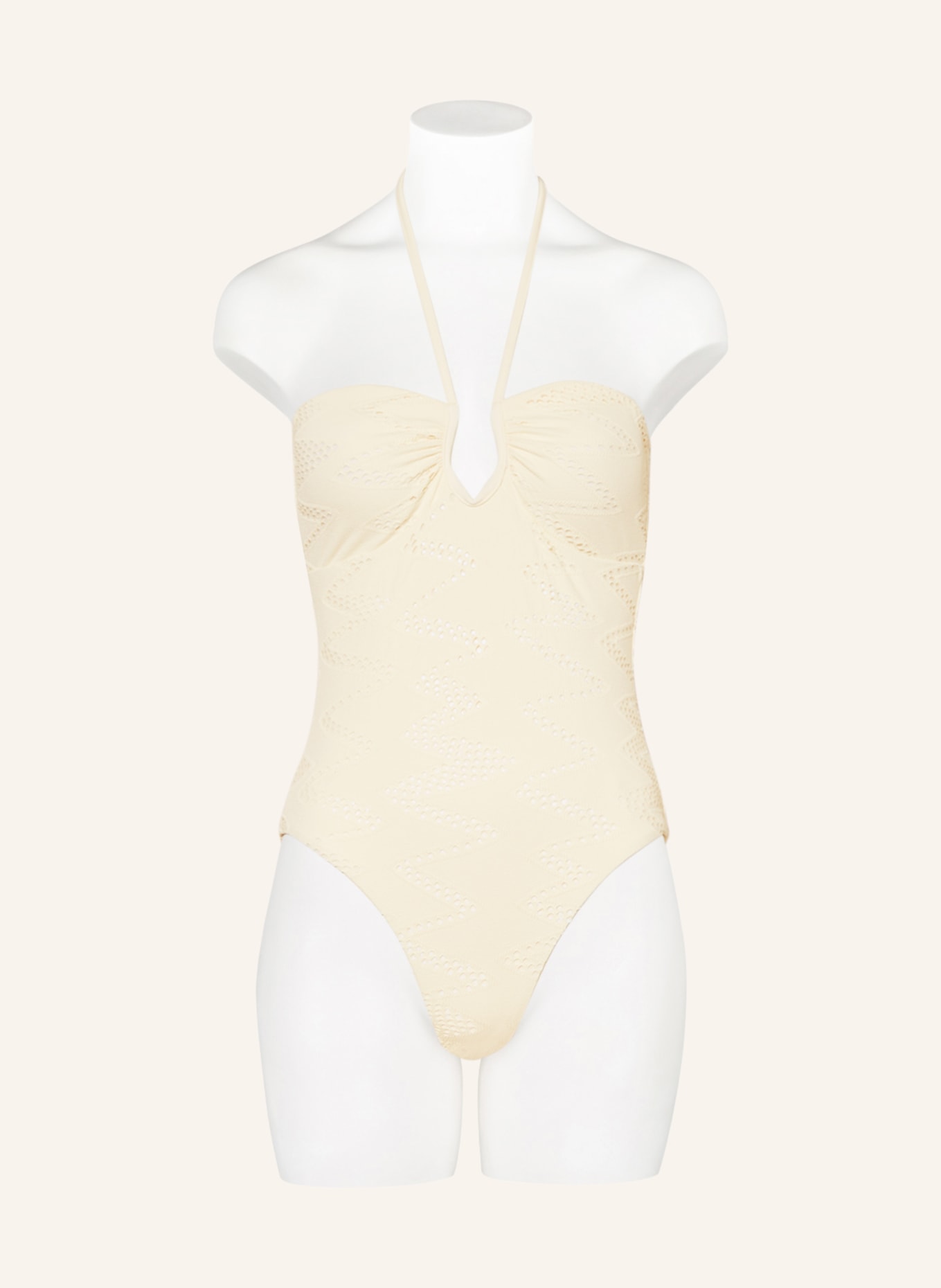 SEAFOLLY Halter neck swimsuit CHIARA, Color: ECRU (Image 2)