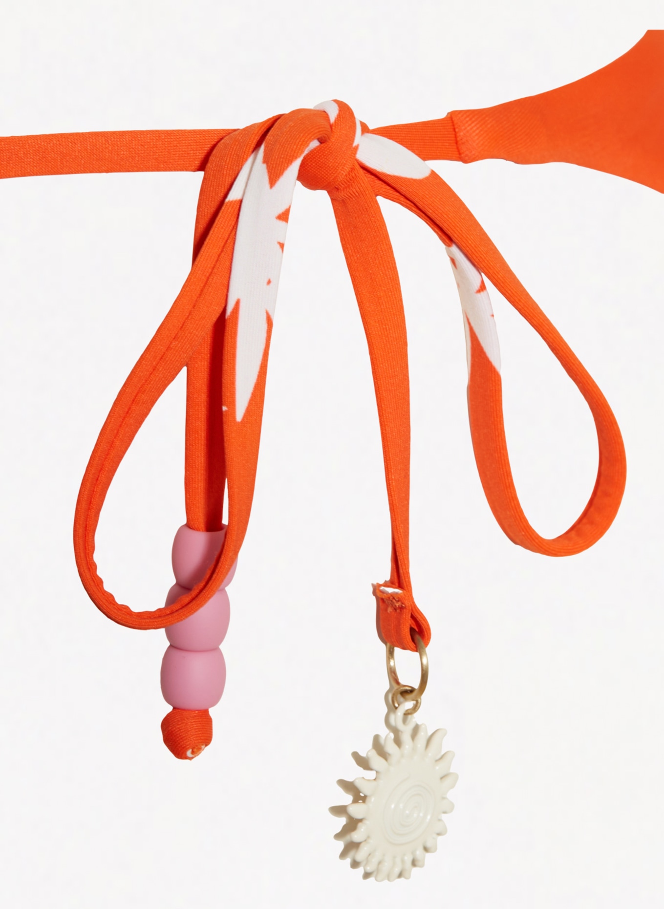 SEAFOLLY Trojúhelníkový horní díl bikin LA PALMA s ozdobnými perličkami: ORANŽOVÁ / RŮŽOVÁ / REŽNÁ