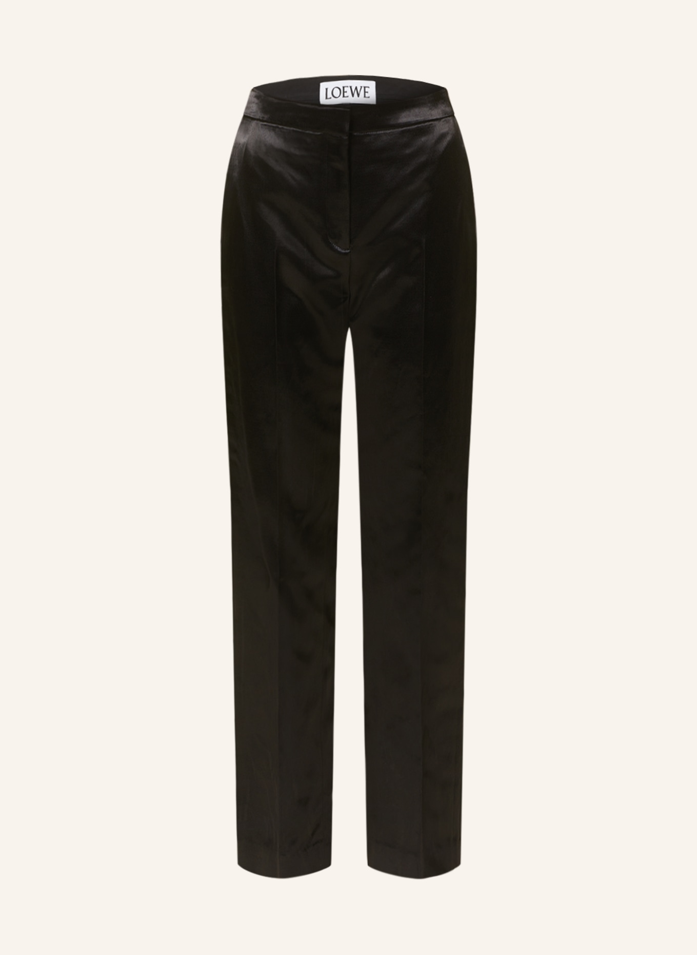 LOEWE Satin trousers, Color: BLACK (Image 1)