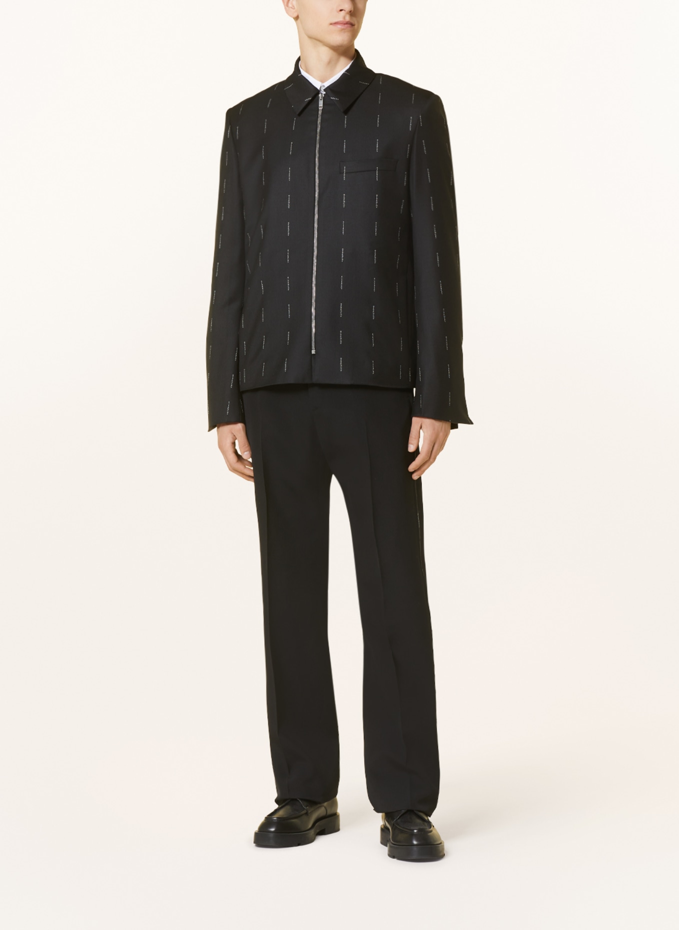 GIVENCHY Slim fit trousers with tuxedo stripe, Color: BLACK (Image 2)