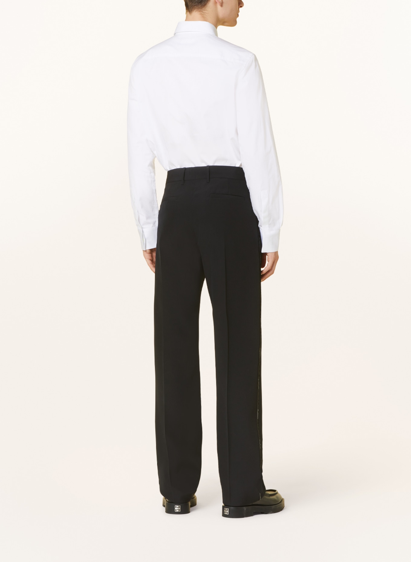 GIVENCHY Slim fit trousers with tuxedo stripe, Color: BLACK (Image 3)