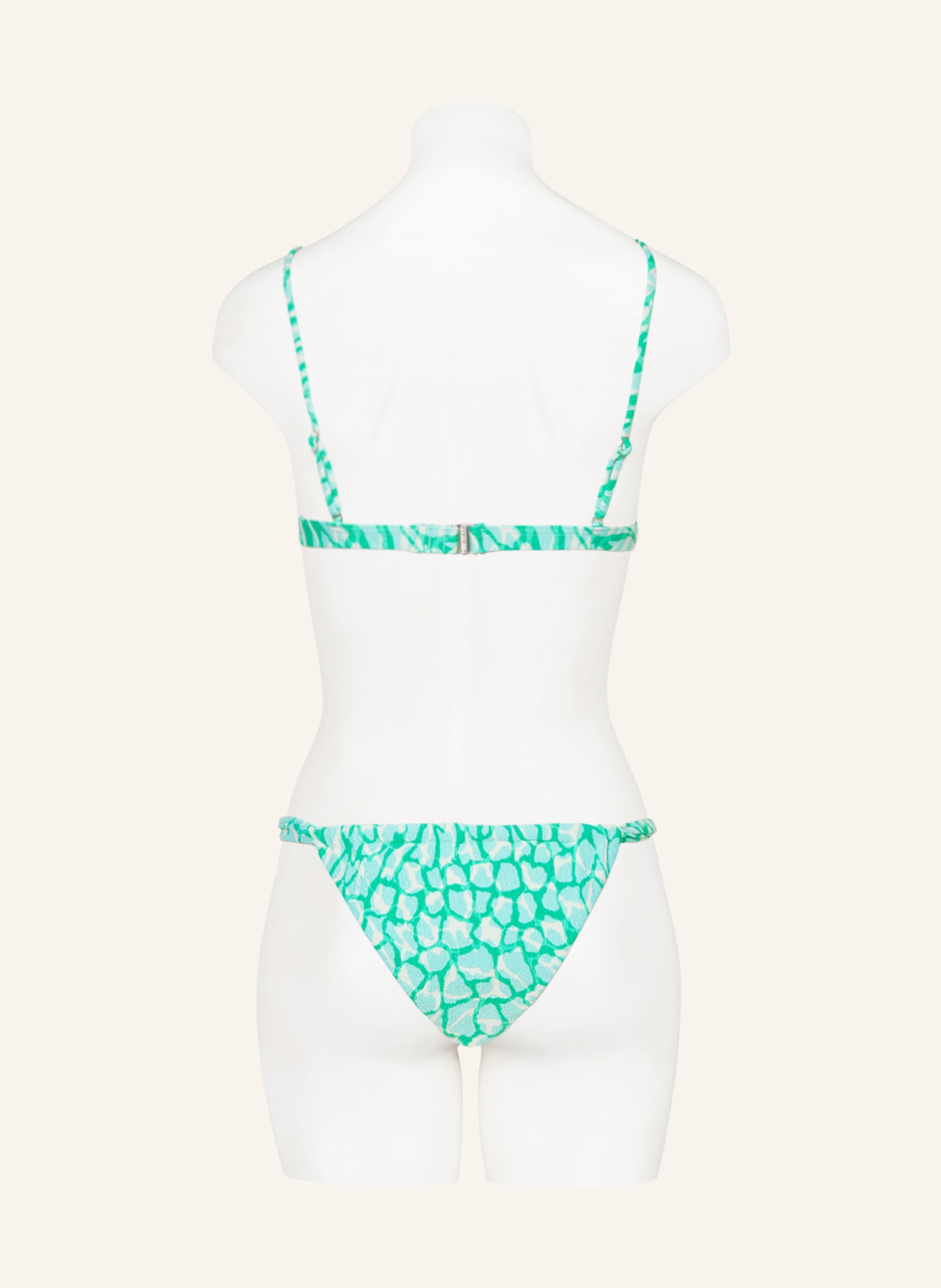 SEAFOLLY Brazilian bikini bottoms ANIMAL INSTINCT, Color: TURQUOISE/ GREEN/ ECRU (Image 3)