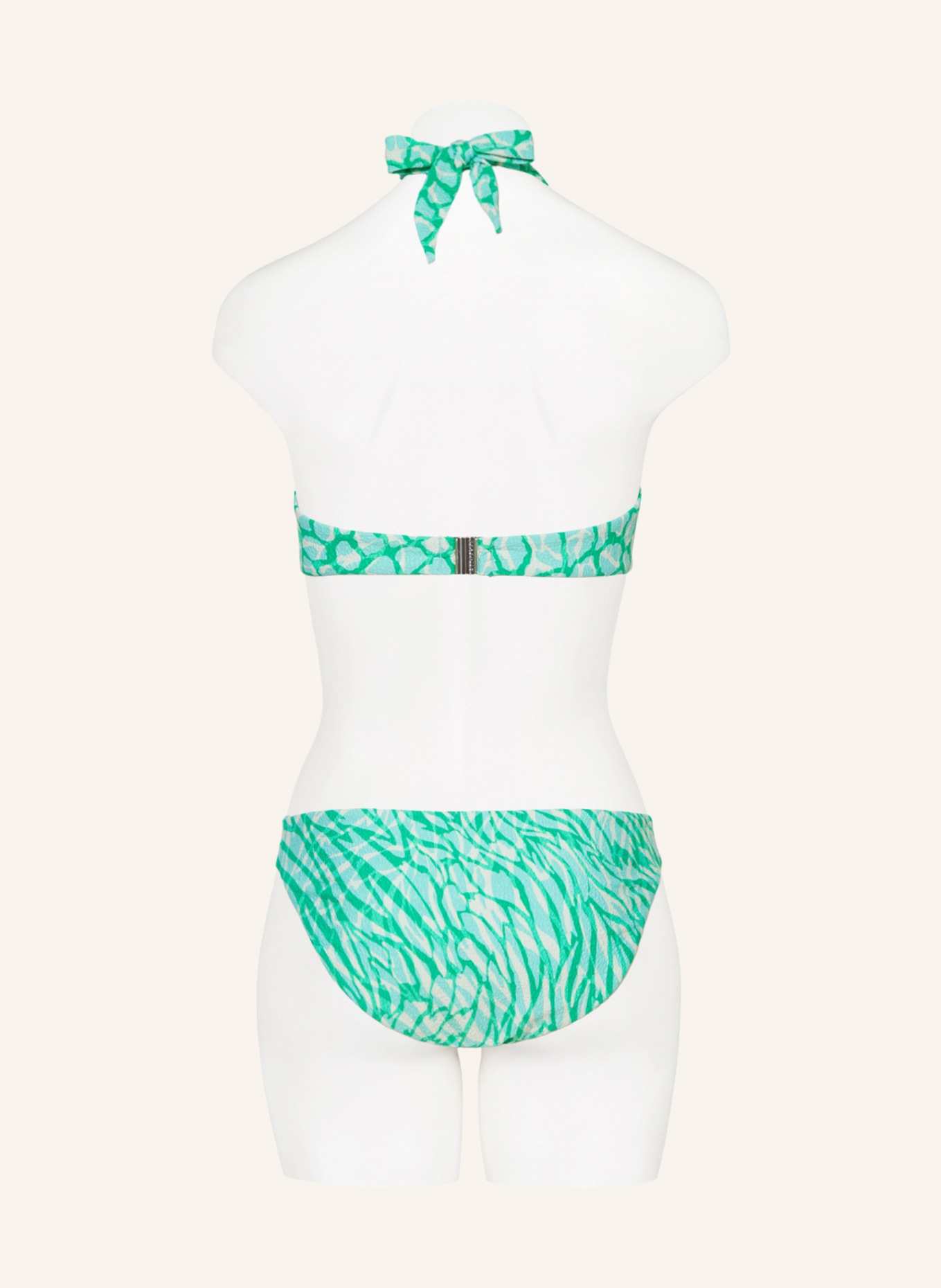 SEAFOLLY Halter neck bikini top ANIMAL INSTINCT, Color: TURQUOISE/ GREEN/ CREAM (Image 3)