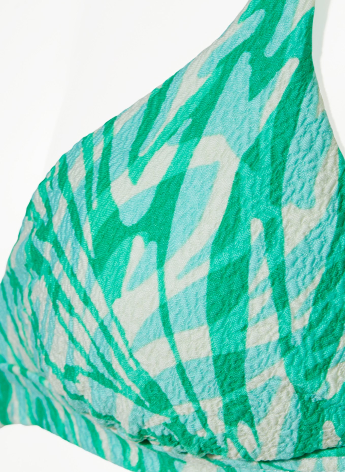 SEAFOLLY Halter neck bikini top ANIMAL INSTINCT, Color: TURQUOISE/ GREEN/ CREAM (Image 4)