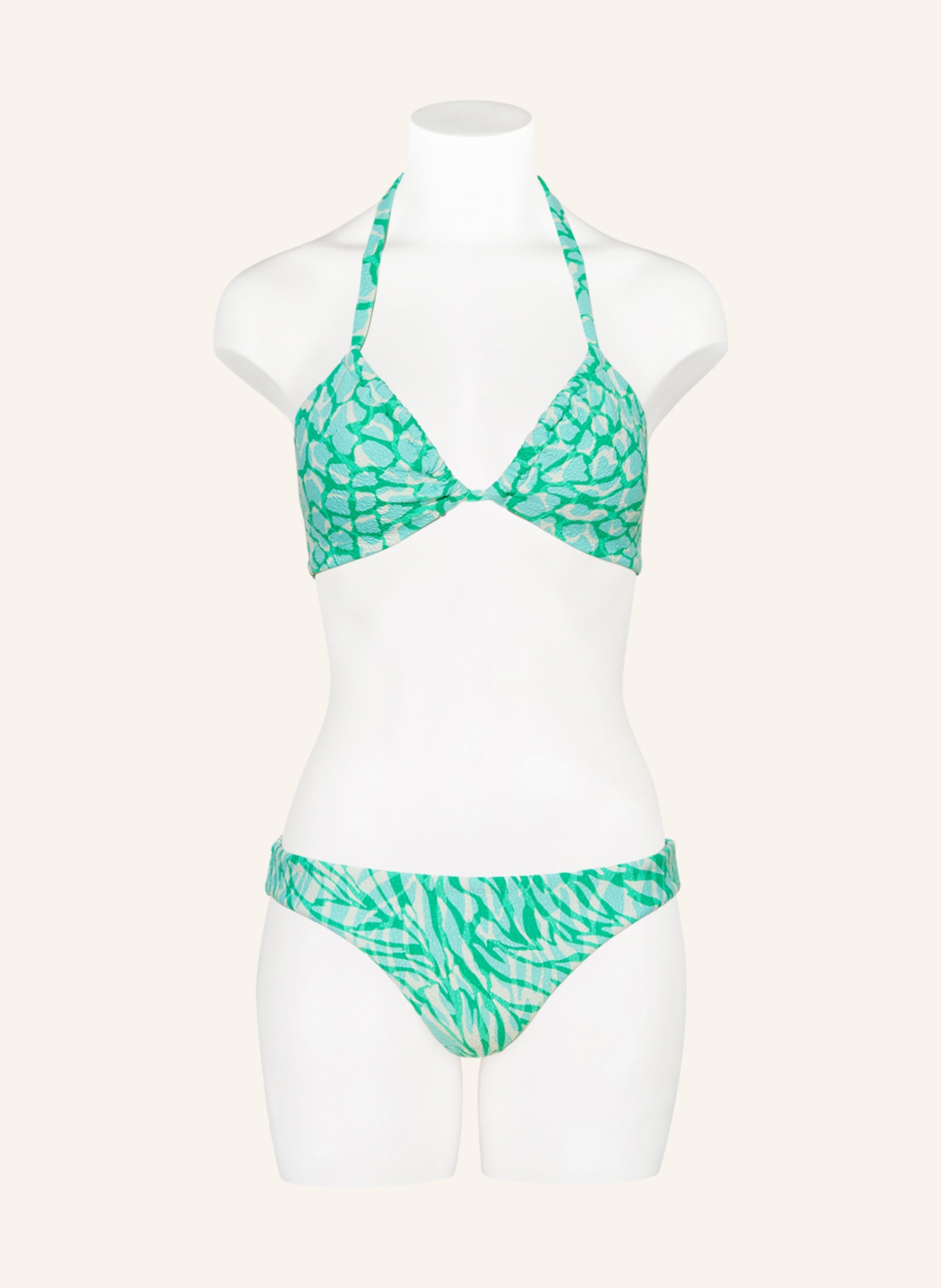 SEAFOLLY Basic bikini bottoms ANIMAL INSTINCT, Color: TURQUOISE/ GREEN/ CREAM (Image 2)