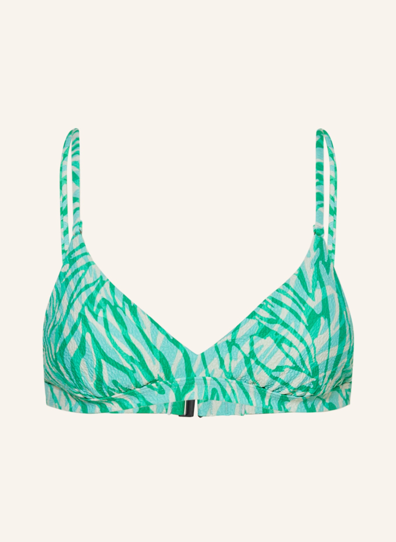 SEAFOLLY Bralette bikini top ANIMAL INSTINCT, Color: TURQUOISE/ GREEN/ CREAM (Image 1)