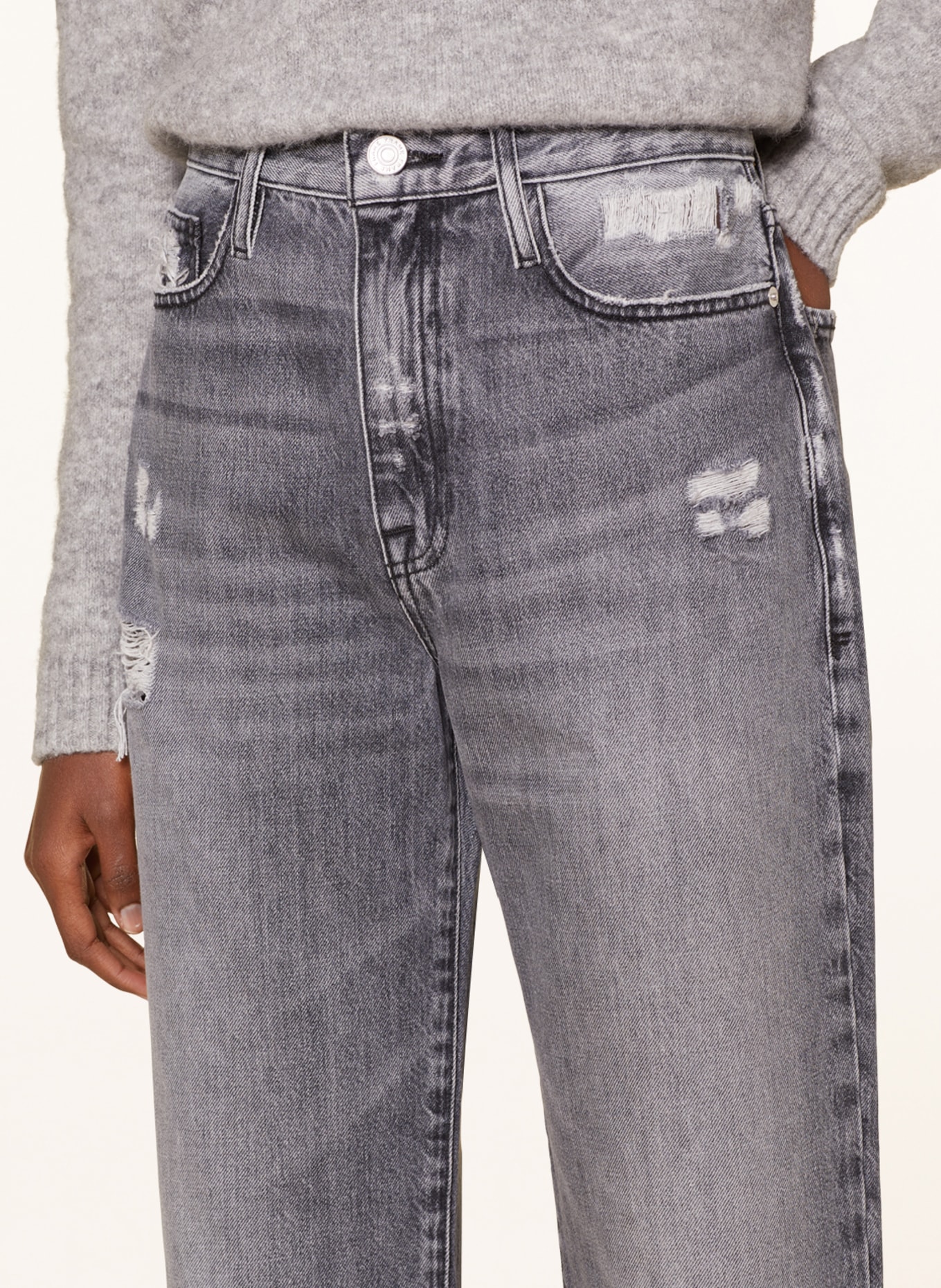 FRAME 7/8 jeans LE JANE CROP, Color: KLNR KALLIN RIPS (Image 5)