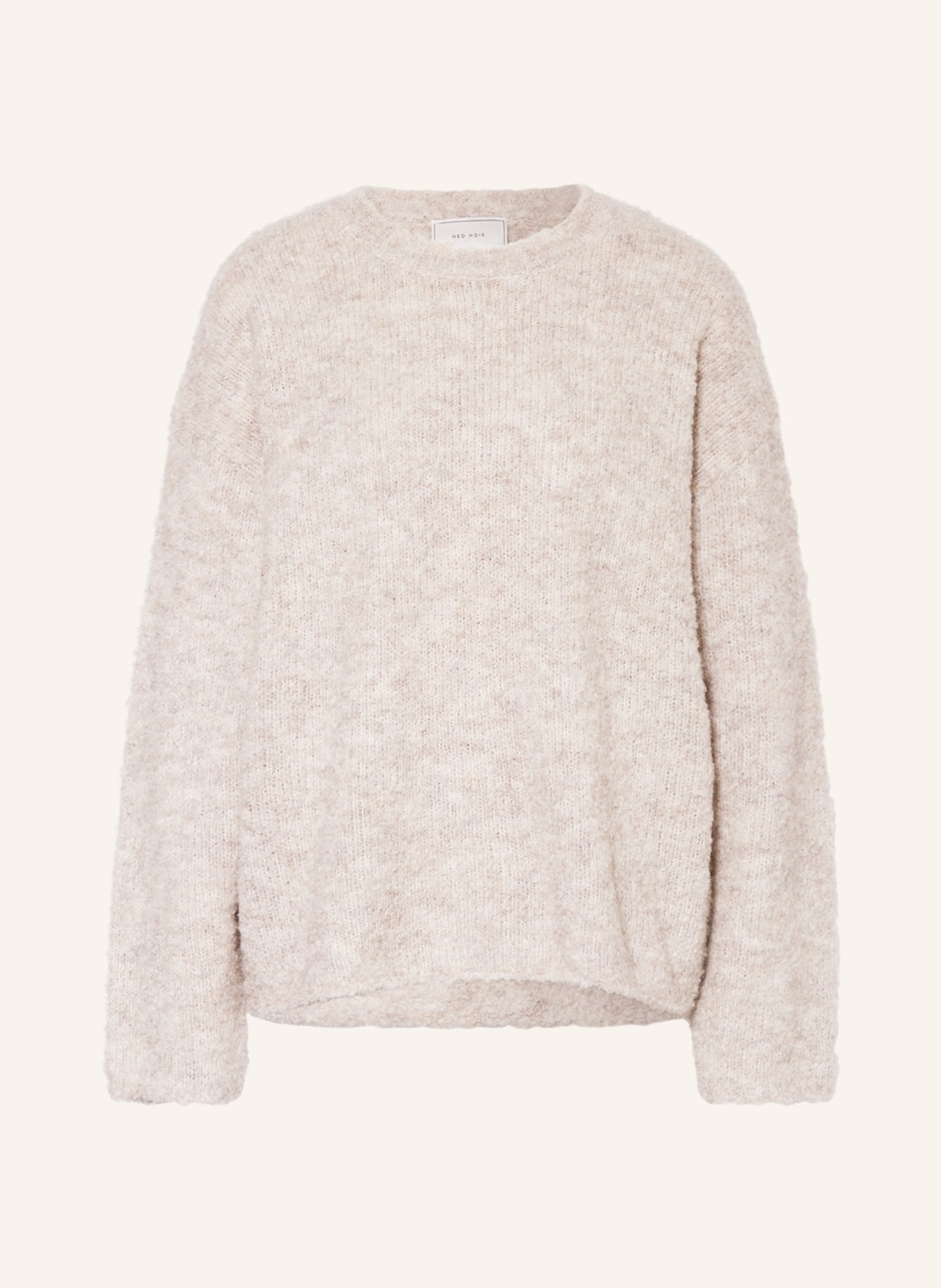 NEO NOIR Bouclé sweater GLENDA, Color: CREAM (Image 1)
