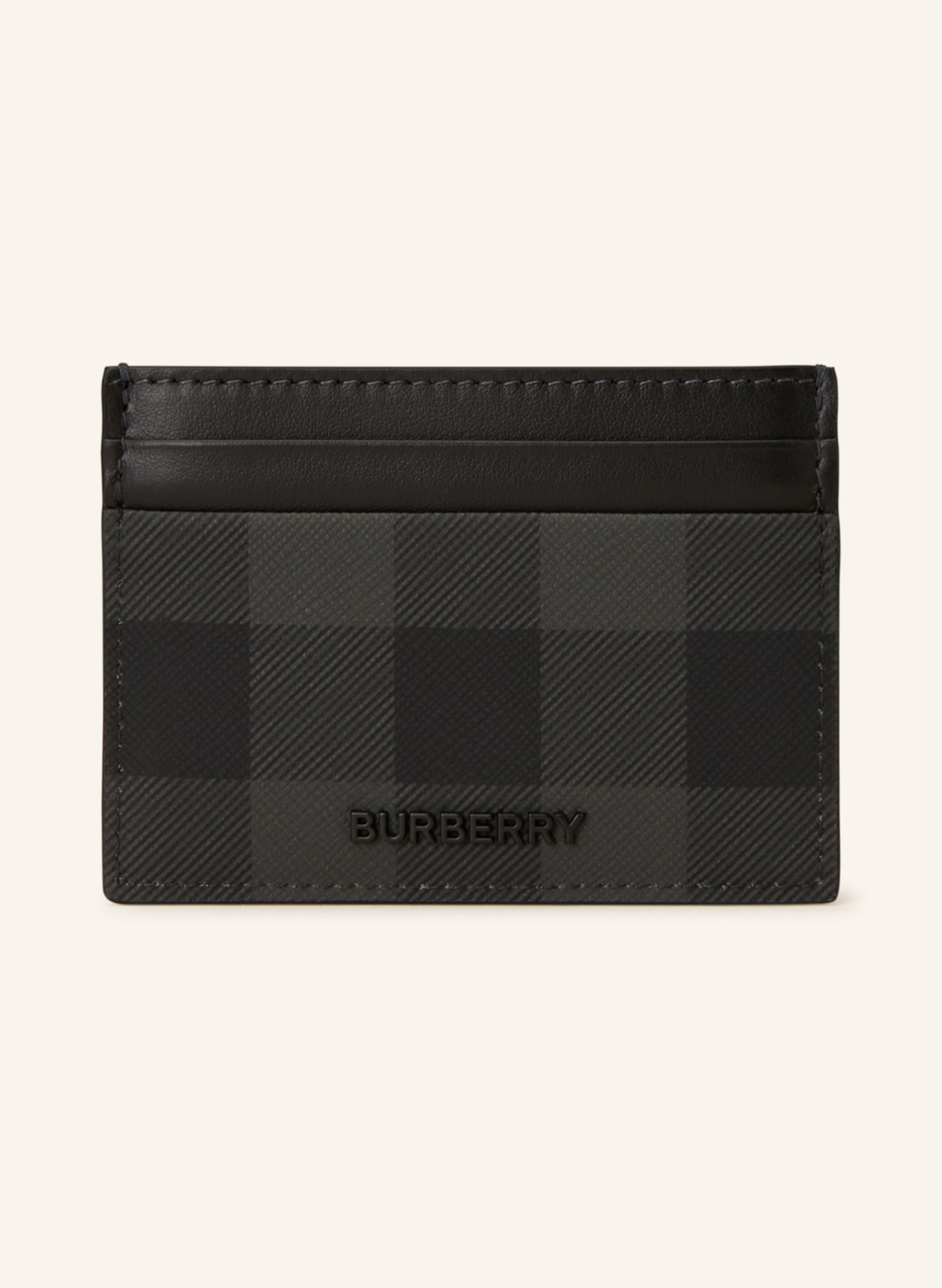 BURBERRY Card case SANDON, Color: BLACK/ GRAY (Image 1)