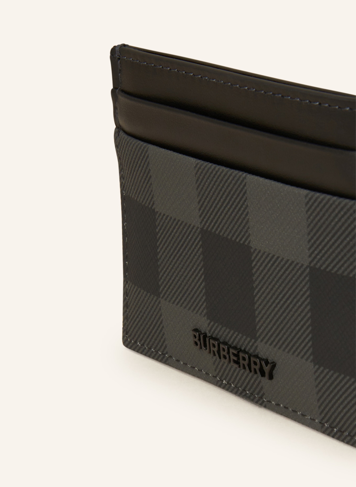 BURBERRY Card case SANDON, Color: BLACK/ GRAY (Image 3)