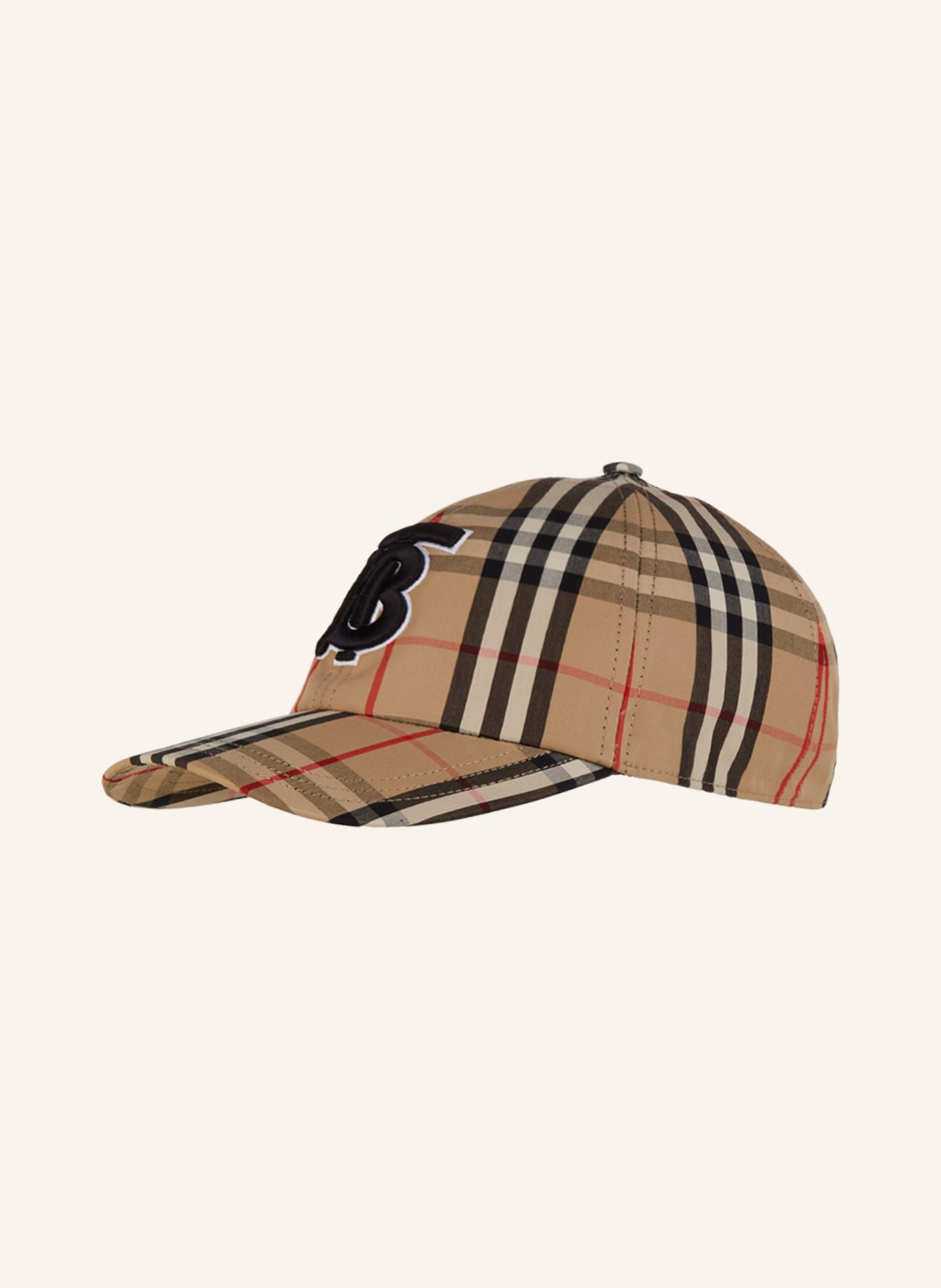 BURBERRY Cap TB VINTAGE CHECK, Color: BEIGE/ BLACK/ RED(Image null)