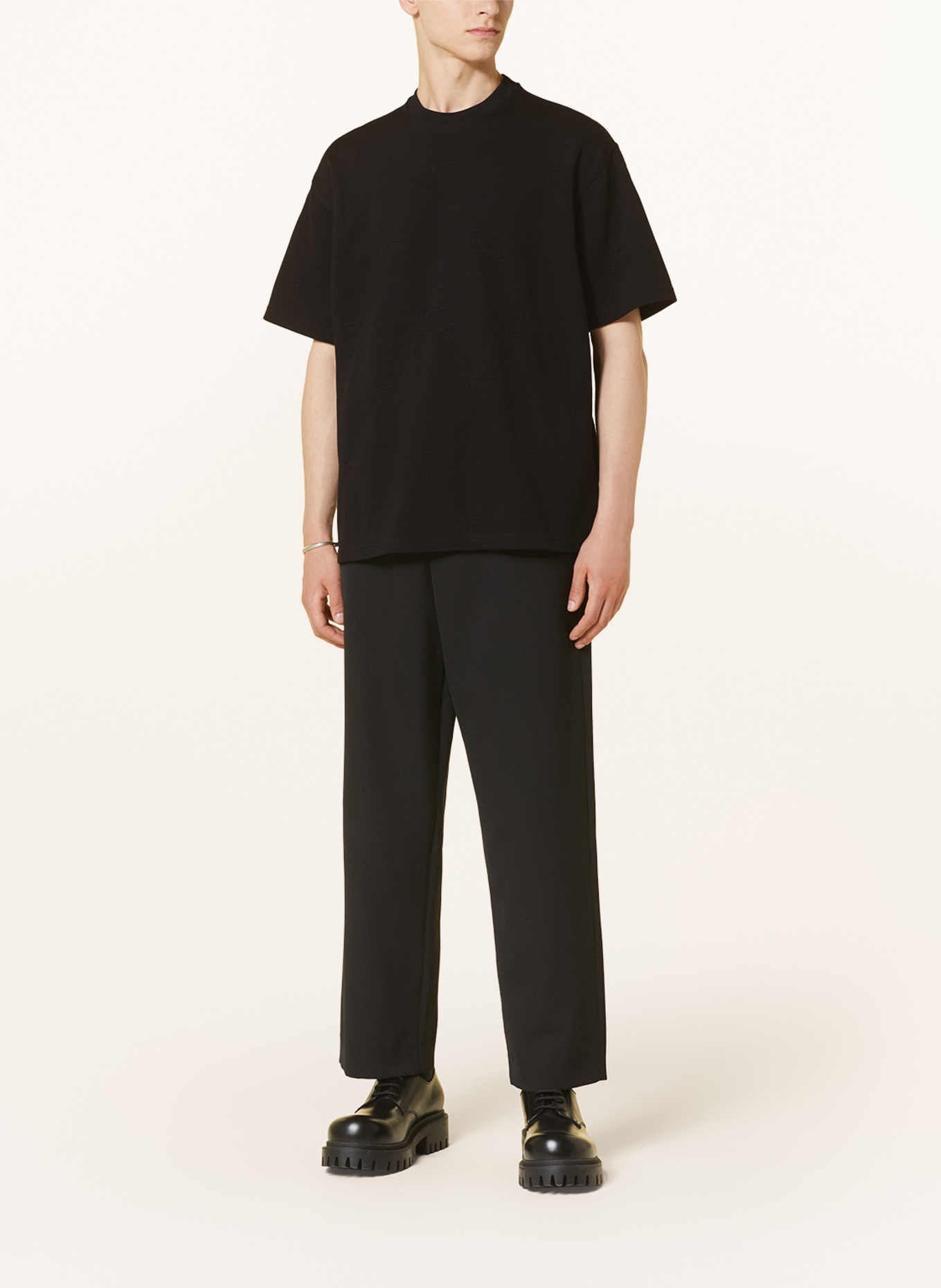 BURBERRY Piqué shirt WILLESDEN, Color: BLACK (Image 2)