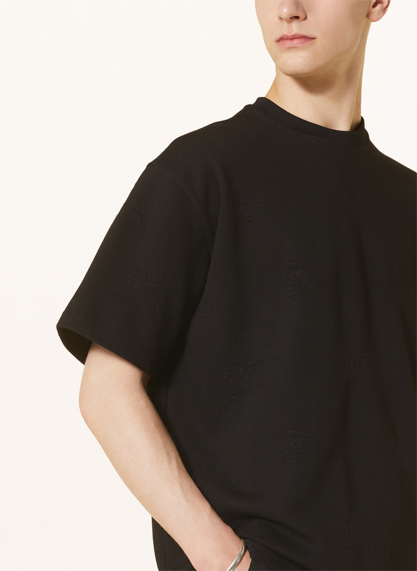 BURBERRY Piqué shirt WILLESDEN, Color: BLACK (Image 4)